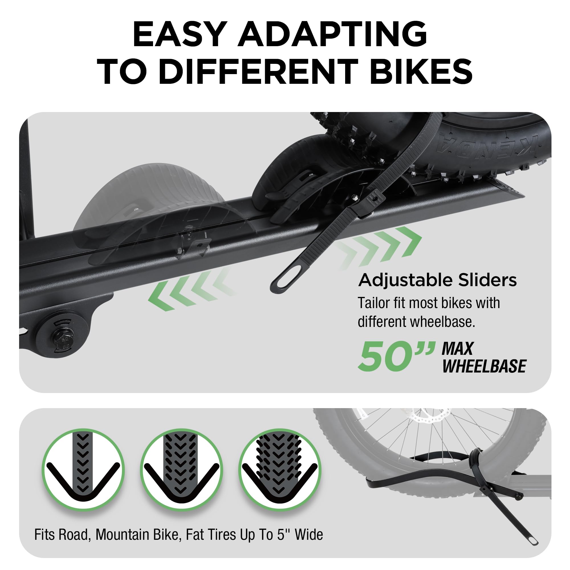 YOUNG ELECTRIC 100LBS. Capacity Aluminum 1-Ebike Rack for Bicycles and Electric Bikes, fits Car SUV Van RV and Trailer with 2''