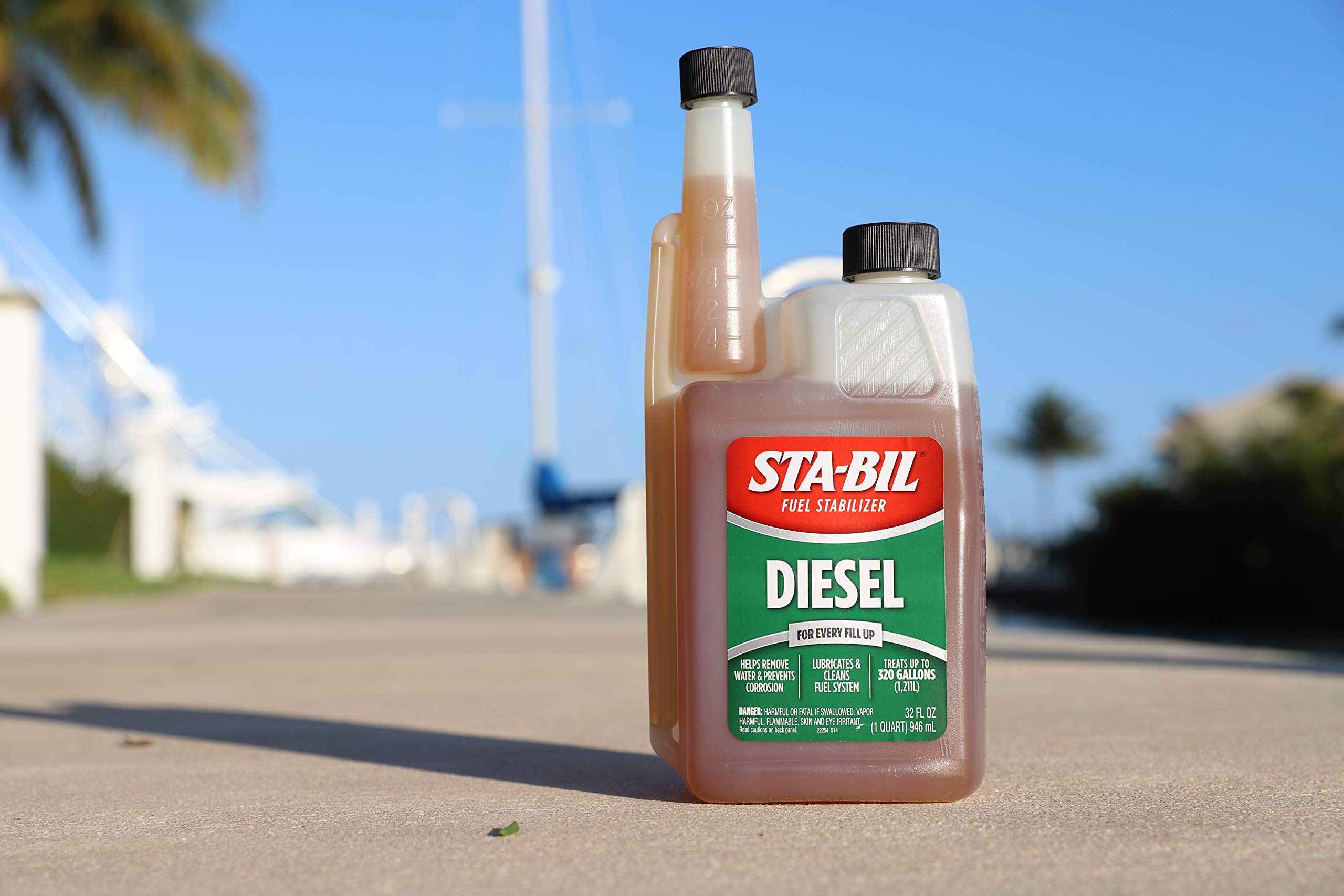 Sta-Bil Diesel Fuel Stabilizer And Performance Improver - Keeps Diesel Fuel Fresh For Up To 12 Months - Lubricates And Cleans The Fuel System - Treats Up To 320 Gallons Per 32 Fl. Oz. (Pack Of 4)