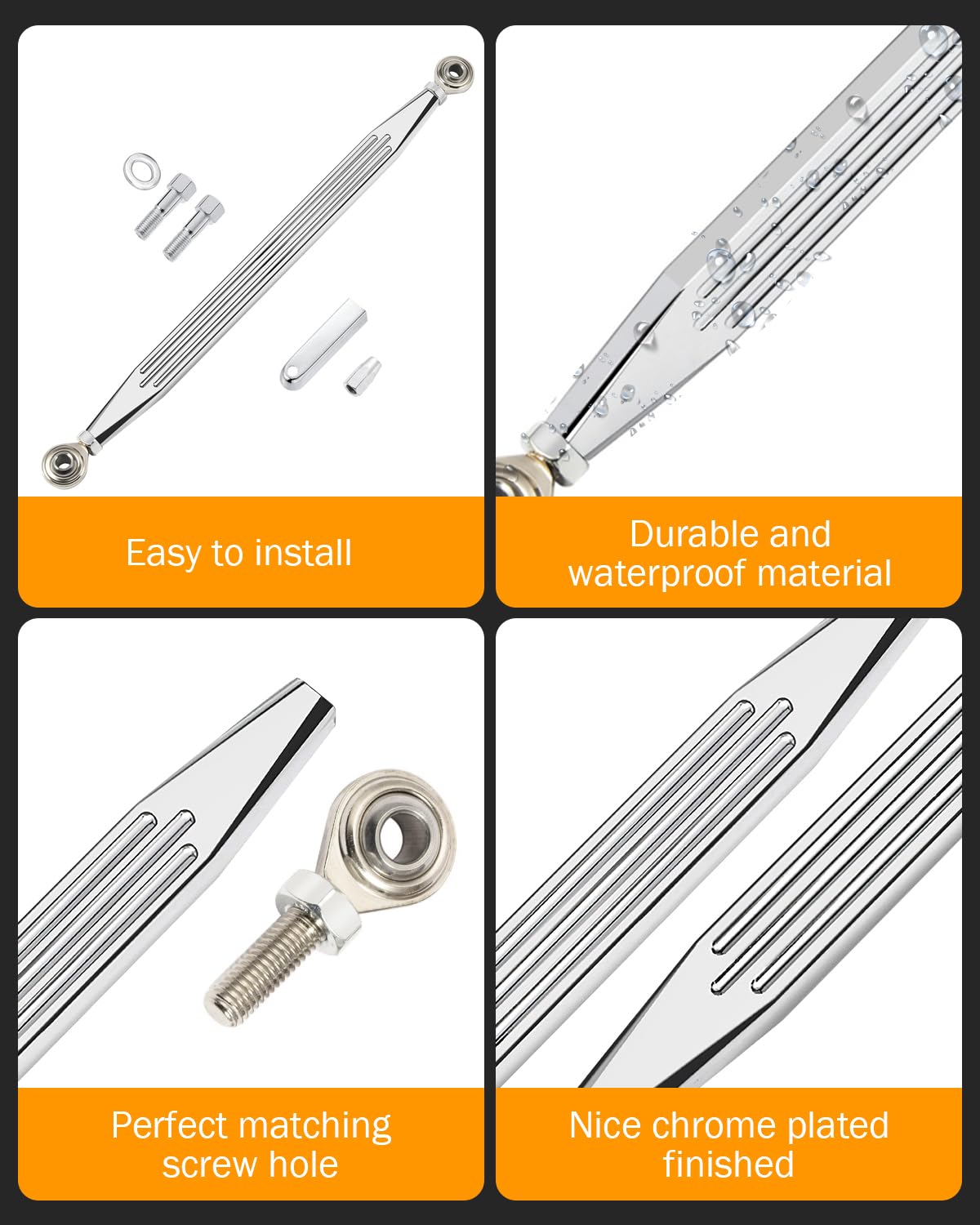 Pbymt Chrome Shift Linkage Shifter Lever Compatible For Harley Davidson Dyna Softail Touring Road Glide Street Glide Road King Electra Glide 1986-2024