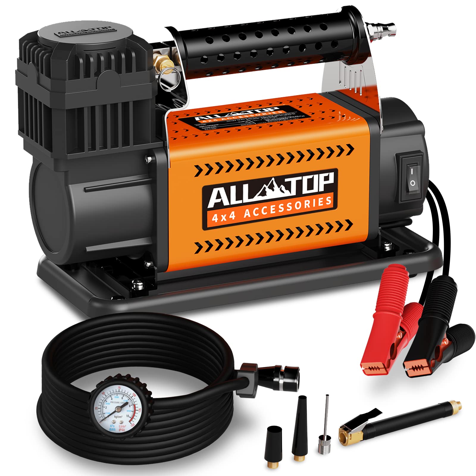 All-Top Air Compressor Kit, 12V Portable Inflator 7.06Cfm, Offroad Air Compressor For Truck ,Air Pump For Car Heavy Duty, Max 15