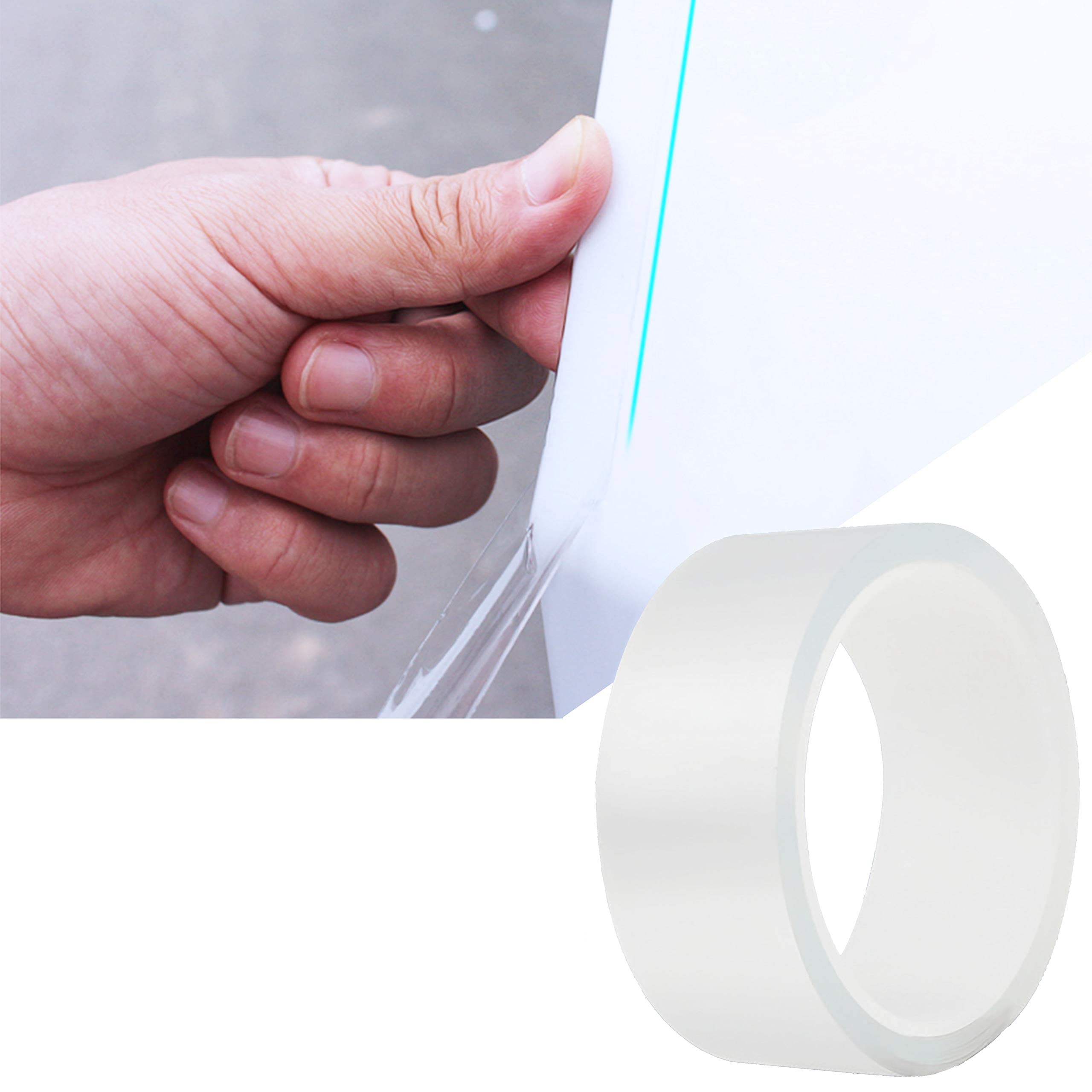 Tolanbbt Car Door Edge Guard Invisible Automotive Door Sill Guard Protectors Anti-Scratch Adhesive Tape Waterproof Strips For Car Door Edge Protection (33Ft X 1.18”, Transparent)