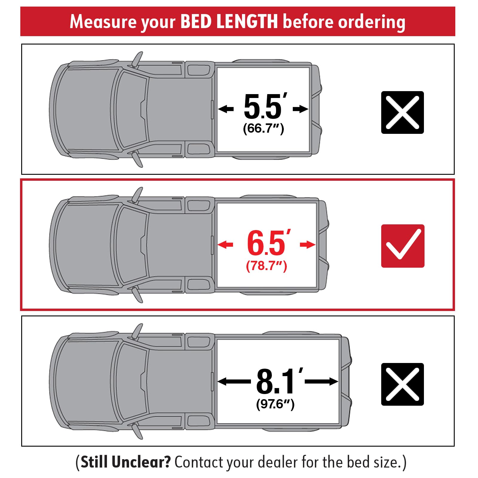Maxmate Soft Roll-Up Truck Bed Tonneau Cover Compatible With 2022-2024 Toyota Tundra | 6.5' (79') Bed | Tct169063