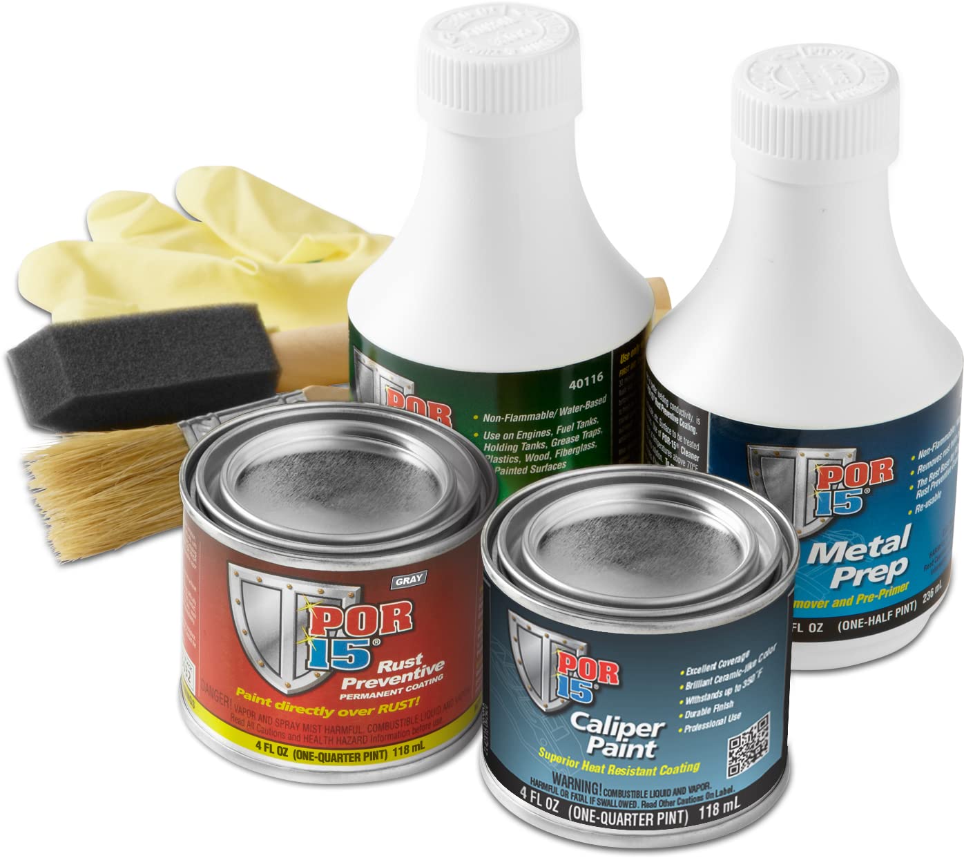 Por-15 Caliper Painting Kit, Clean, Prep And Paint Brake Calipers, Silver