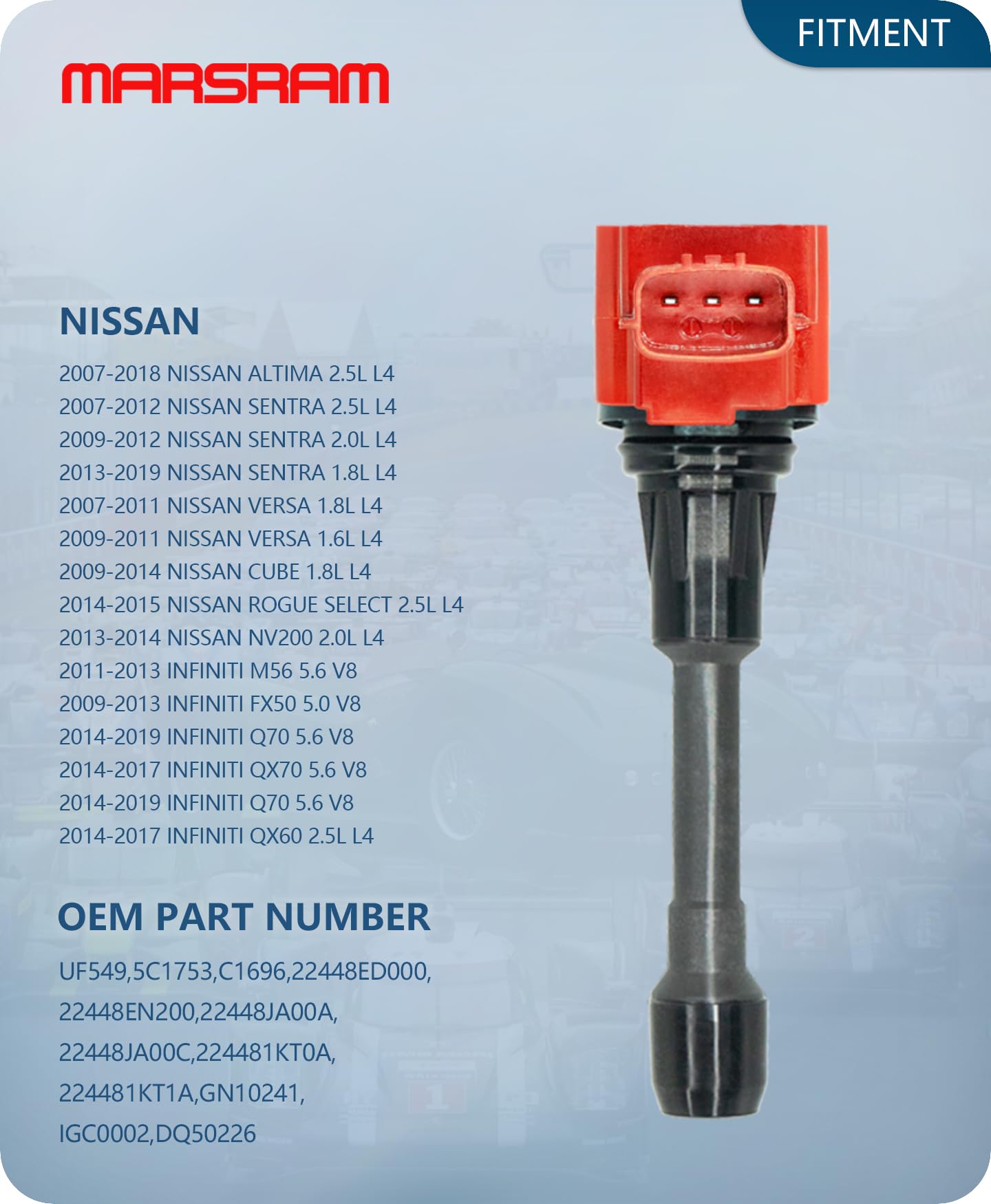 Marsram Ignition Coil Pack Uf549 For 2007 2008 2009 2010 2011 2012 Nissan Altima Versa Sentra Cube Nv200 Rogue 2013 2014 2015 In