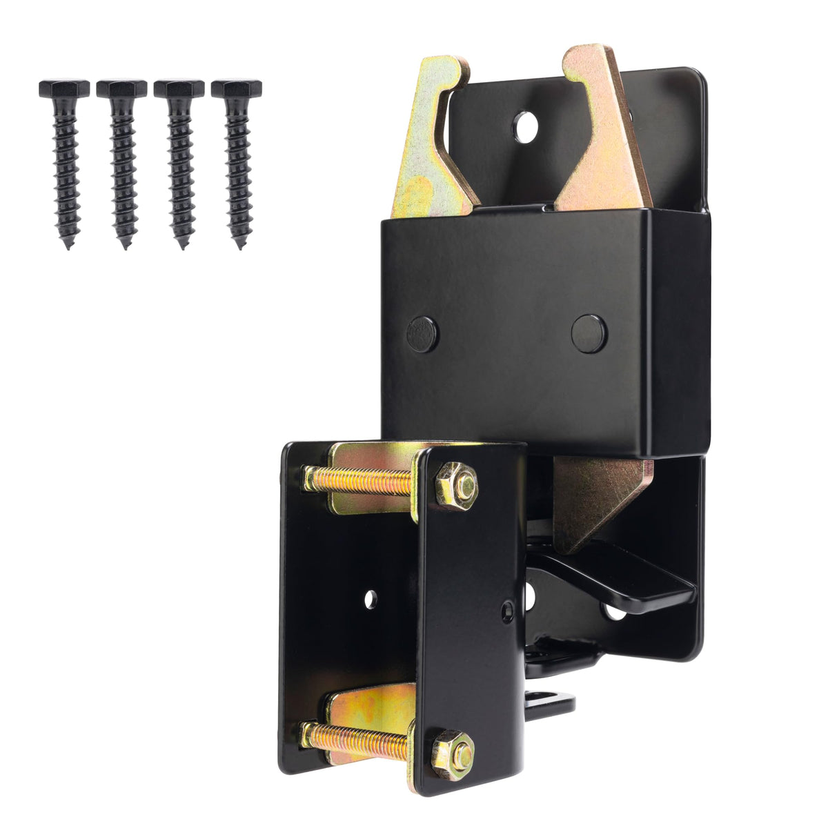 Sankins 2 Way Lockable Gate Latch 2Pcs, Black Anti-Sag Farm Gate Latch, Two-Way Livestock Gate Latch Hardware For Farms, Ranches, Pet Cages, Fences, Stables