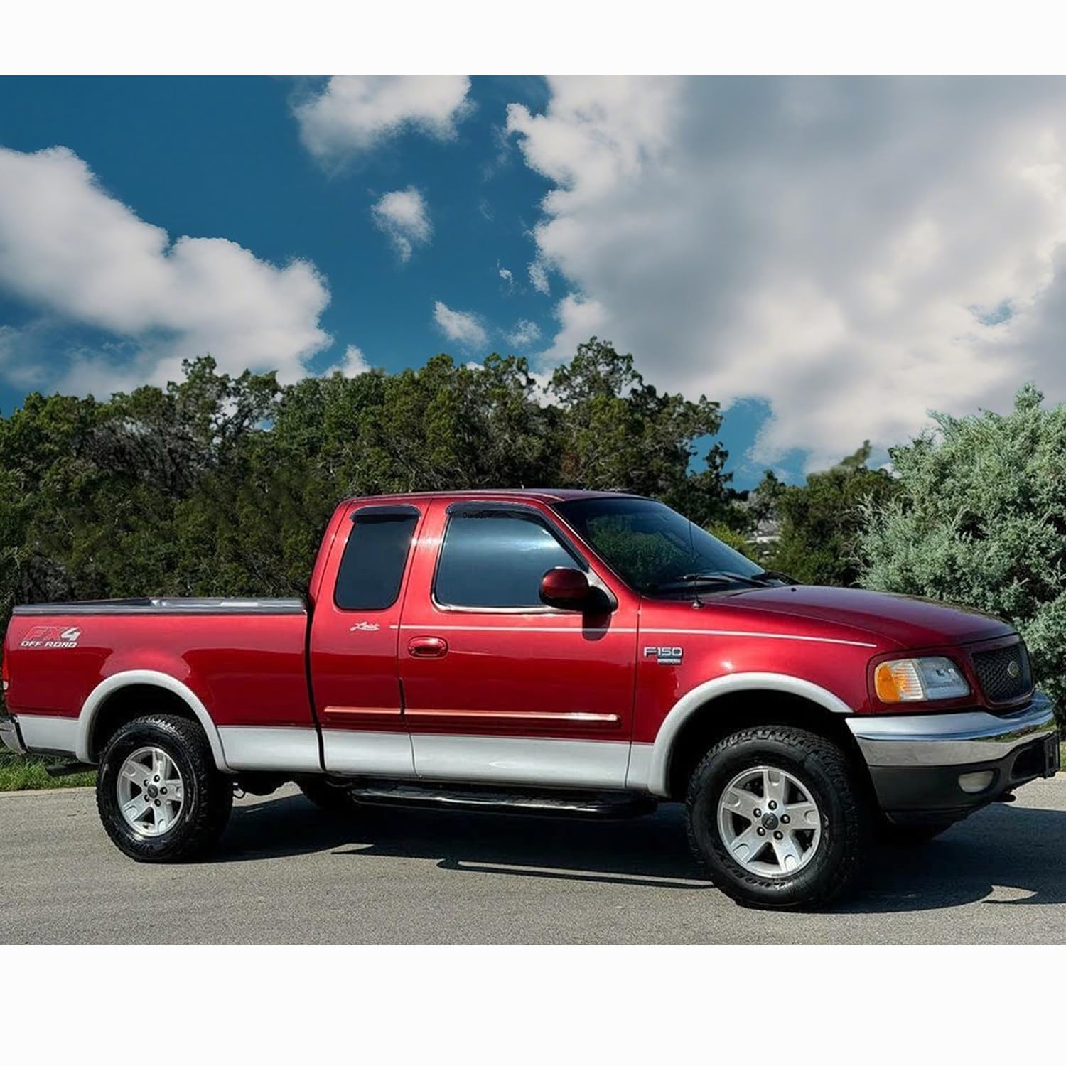 Side Window Visors Window Shade Rain Guards Vent Deflectors Fit Ford F150 1997-2003, F250 Light Duty Super Cab 1997-1999, 4Pcs 9