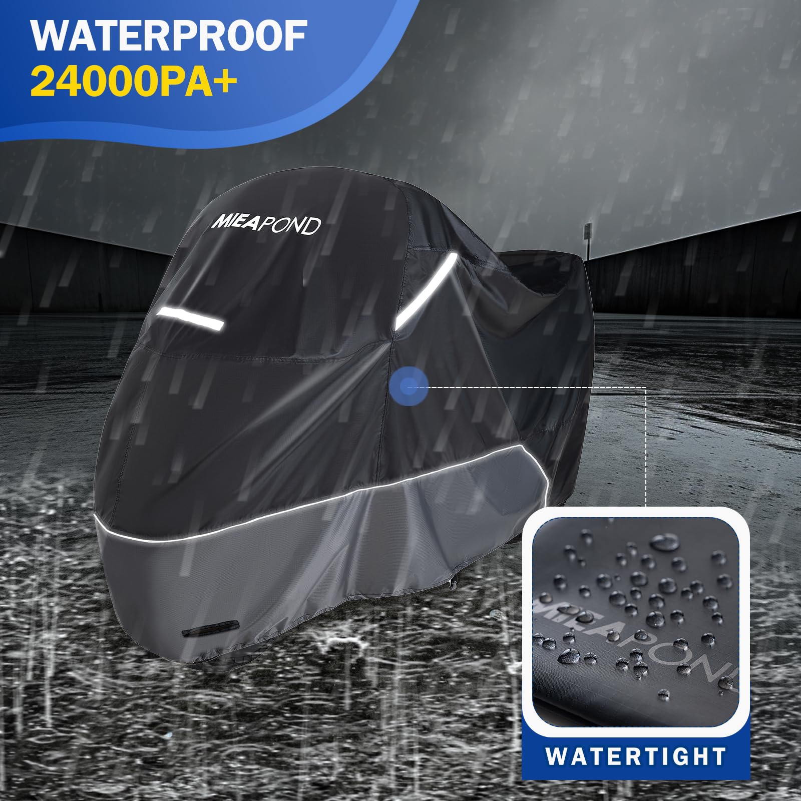 Motorcycle Cover Waterproof Outdoor All Weather Motorcycle Covers Heavy Duty Durable Outdoor Rain Uv Resistant Indoor Dust Night