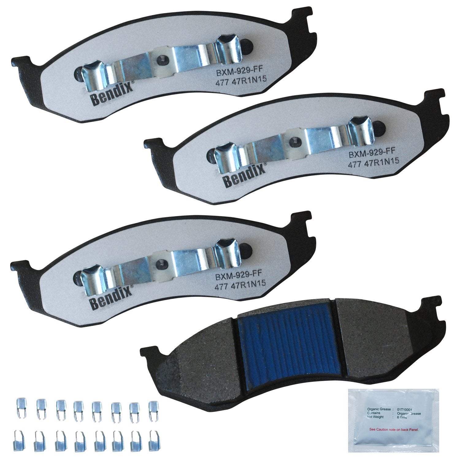 Bendix Fleet Metlok Mkd477Fm Semi-Metallic Front Brake Pads For Jeep Cherokee 2001-1990,Comanche 1992-1990,Grand Cherokee 1998-1