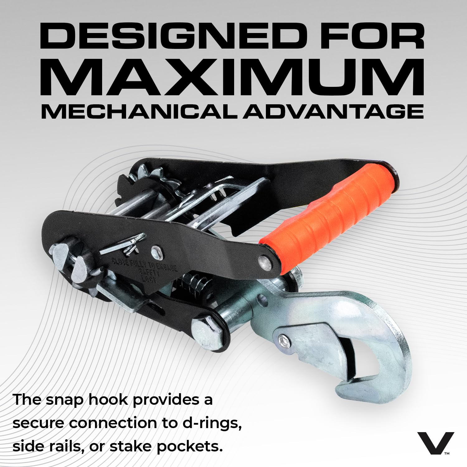 Vulcan Car Tie Down With Snap Hooks - Lasso Style - 2 Inch X 96 Inch, 4 Pack - Silver Series - 3,300 Pound Safe Working Load