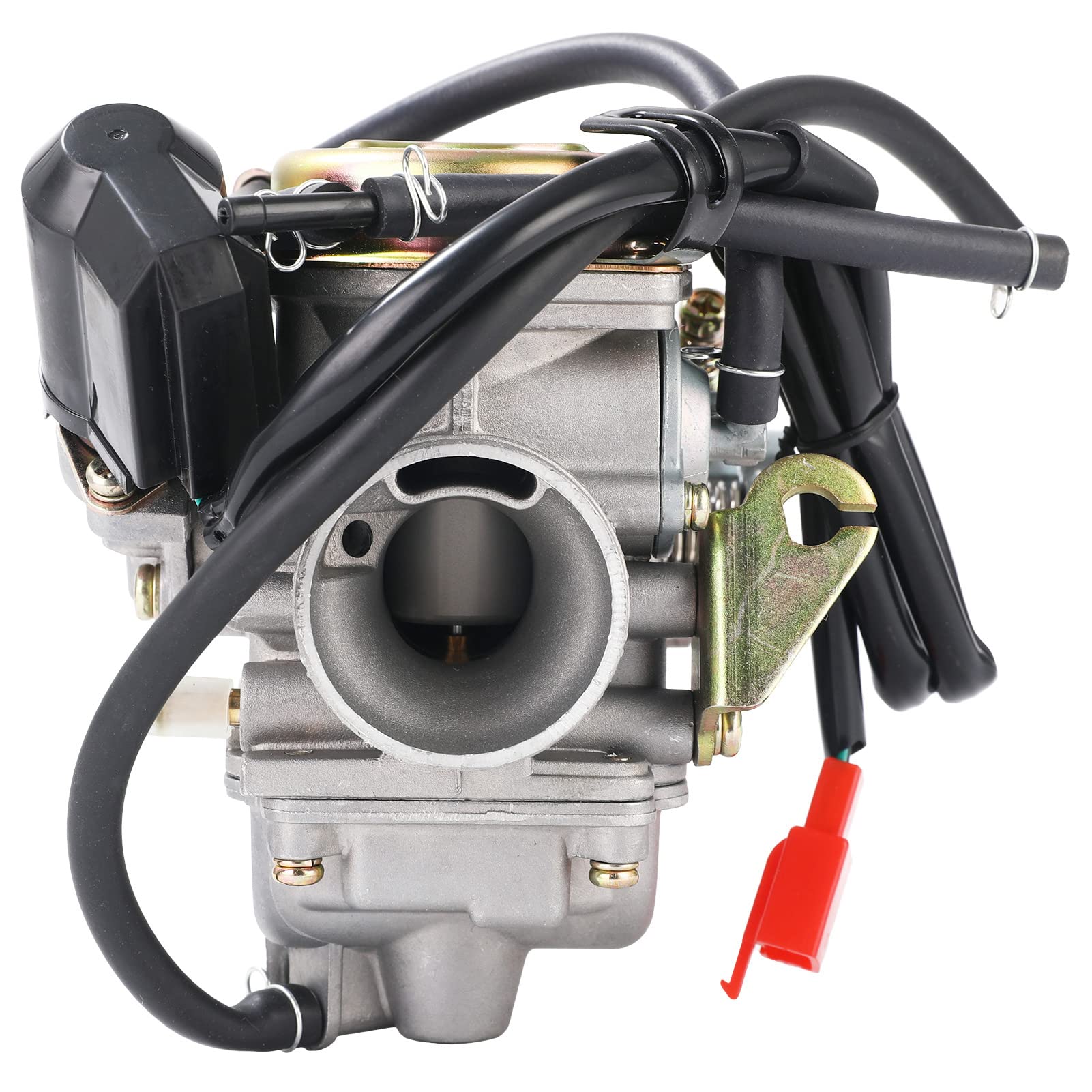 Powermotor Pd24J Carburetor Kit 24Mm Carb With Manifold Intake Air Filter Ignition Plug For 4-Stroke Gy6 125Cc 150Cc 152Qmj/Qmi