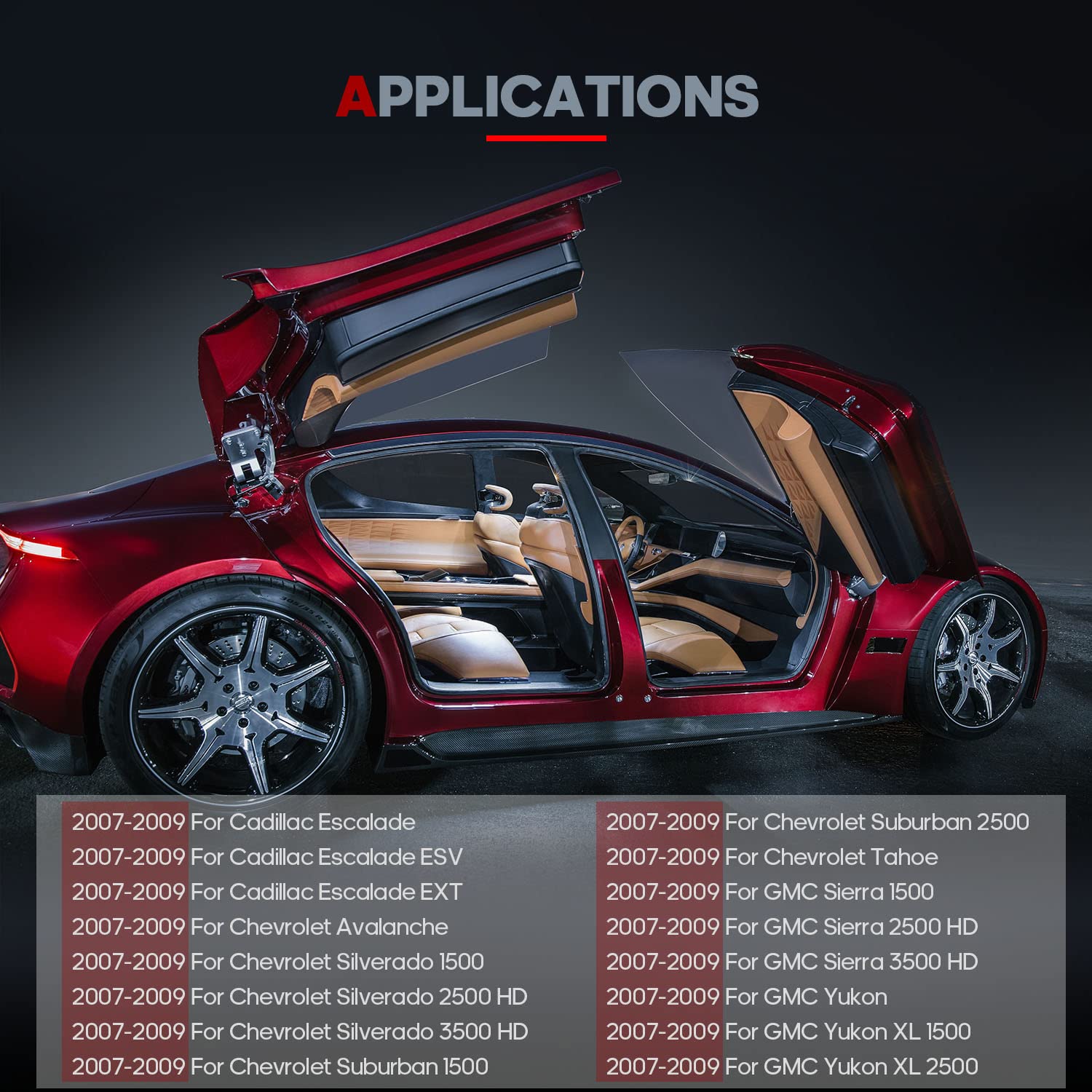 Cciyu Rear Left Door Lock Actuator Fit For Cadillac/For Chevrolet/For Gmc Models - Escalade/Avalanche/Silverado/Sierra 07-09, Re