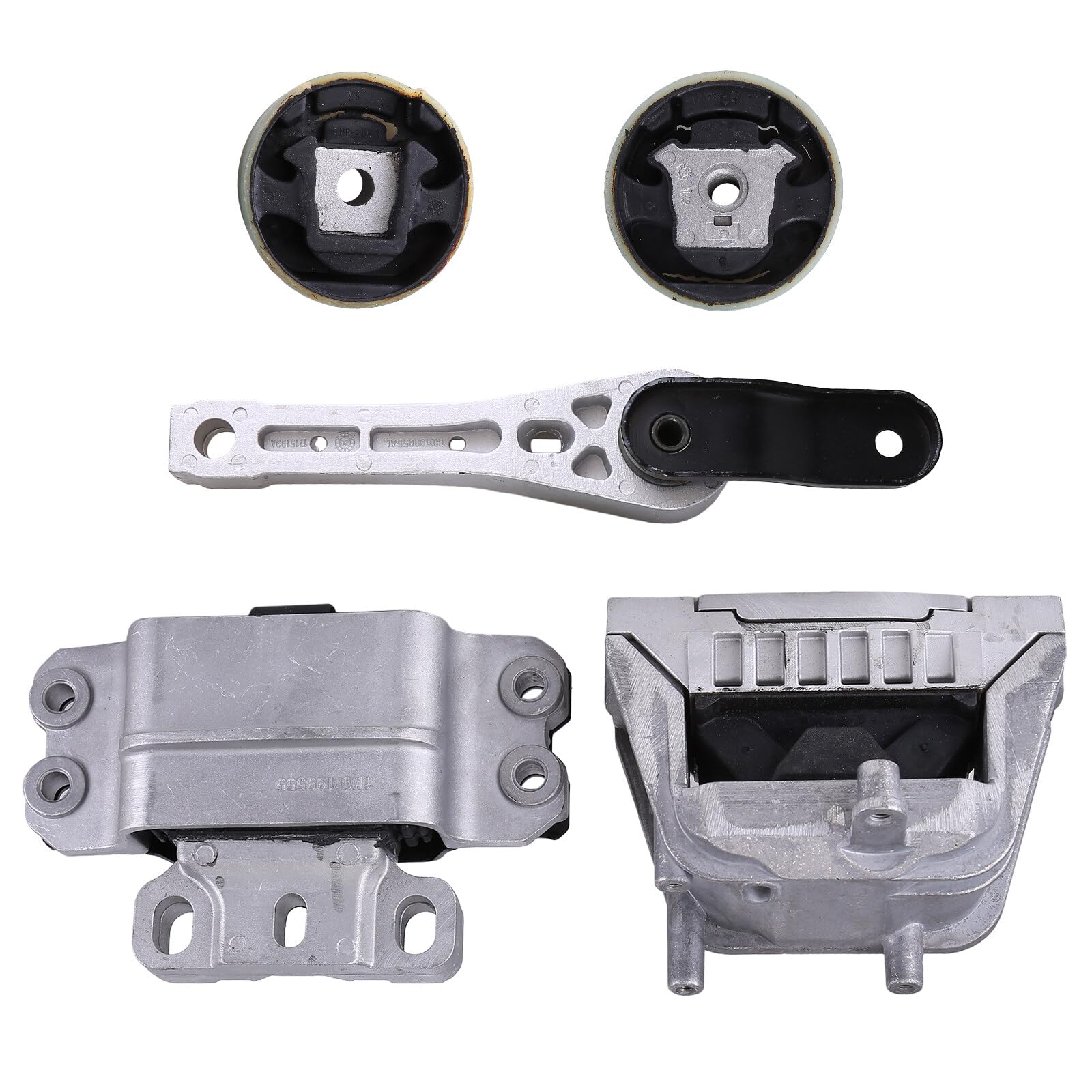 Oskkude Engine Motor Mount Kits Compatible With Vw Jetta 18-05 L5-2.5L Sedan Vw Jetta 14-08 L5-2.5L Wagon Vw Rabbit 09-06 L5-2.5L Engine Transmission Mount Replace 1K0199855Bb, 1K0199262Bc