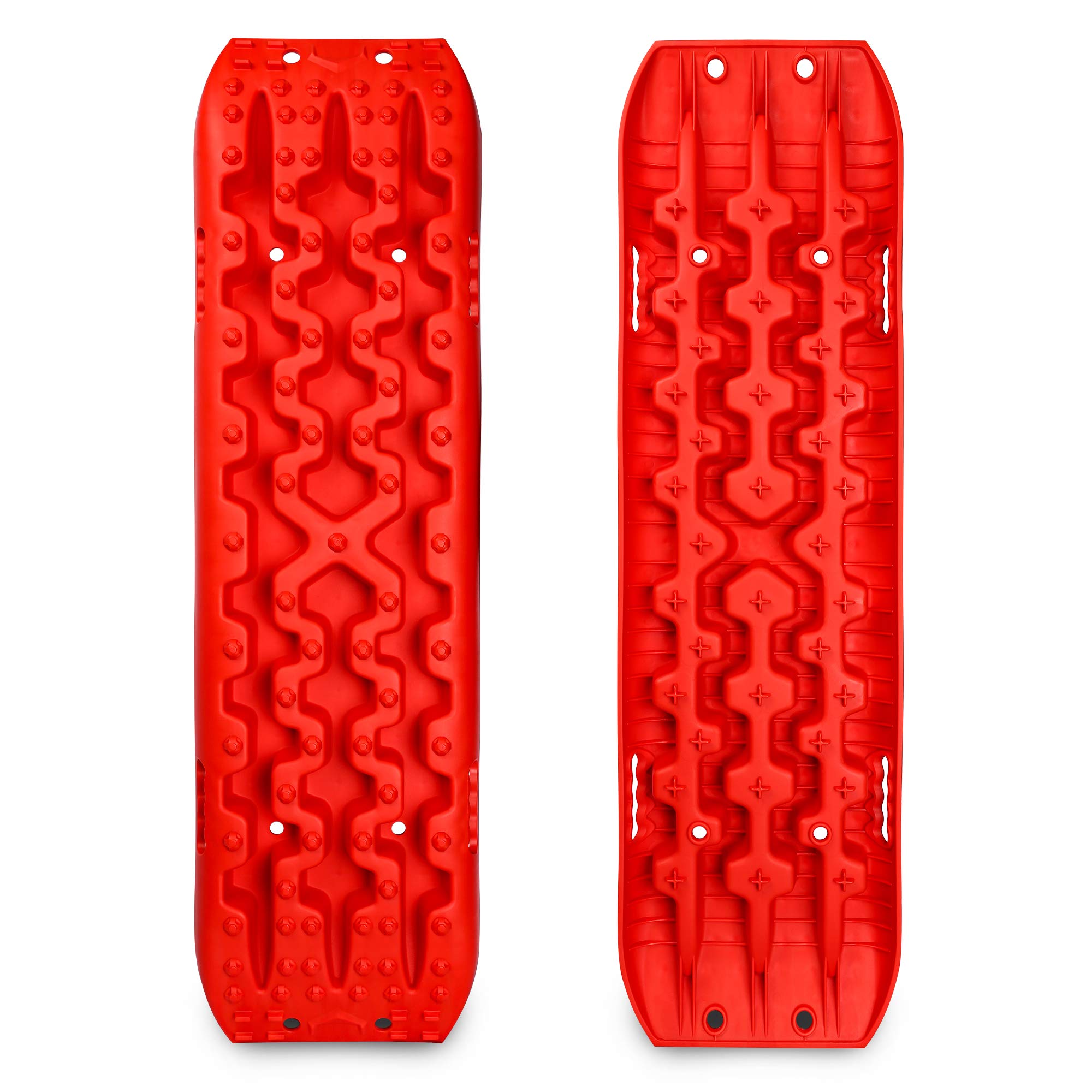 X-BULL New Recovery Traction Tracks Sand Mud Snow Track Tire Ladder 4WD (Red,3gen)