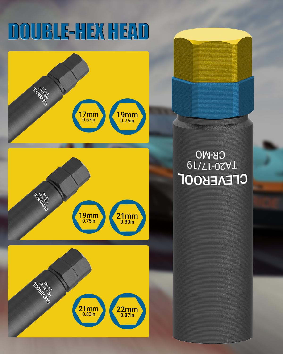 CLEVEROOL 10 Spline Lug Nut Socket, Compatible with Bimecc 10-Spline Lug Nuts and Lug Bolts, Replacement for TA20-17/19, 10-Spli