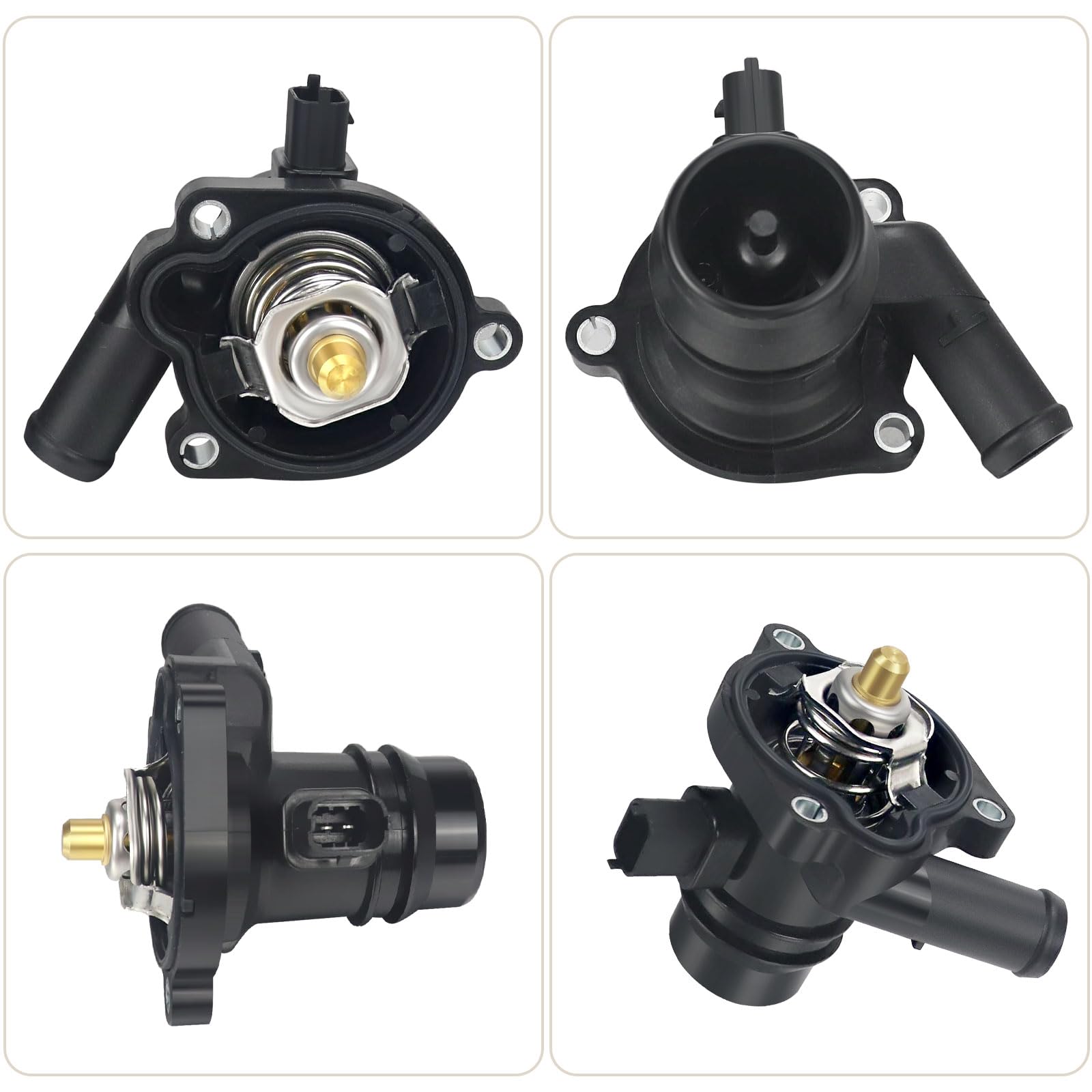 Upgraded 55565336 902-808 Engine Coolant Thermostat Housing Assembly Fit For 2011-2019 Che-Vy Cru-Ze Sonic Trax Limited 1.4 L Replaces 55593034 55579010 By Sikawai