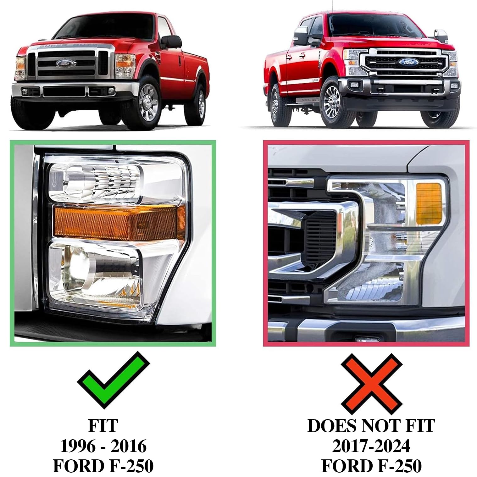 Comnova Side Step Nerf Bar Running Board Replacement For 99-16 Ford F250 Superduty Crew Cab(4 Full Size Door),6 Inch Step Pad Design,Oe Style (Stainless Steel)