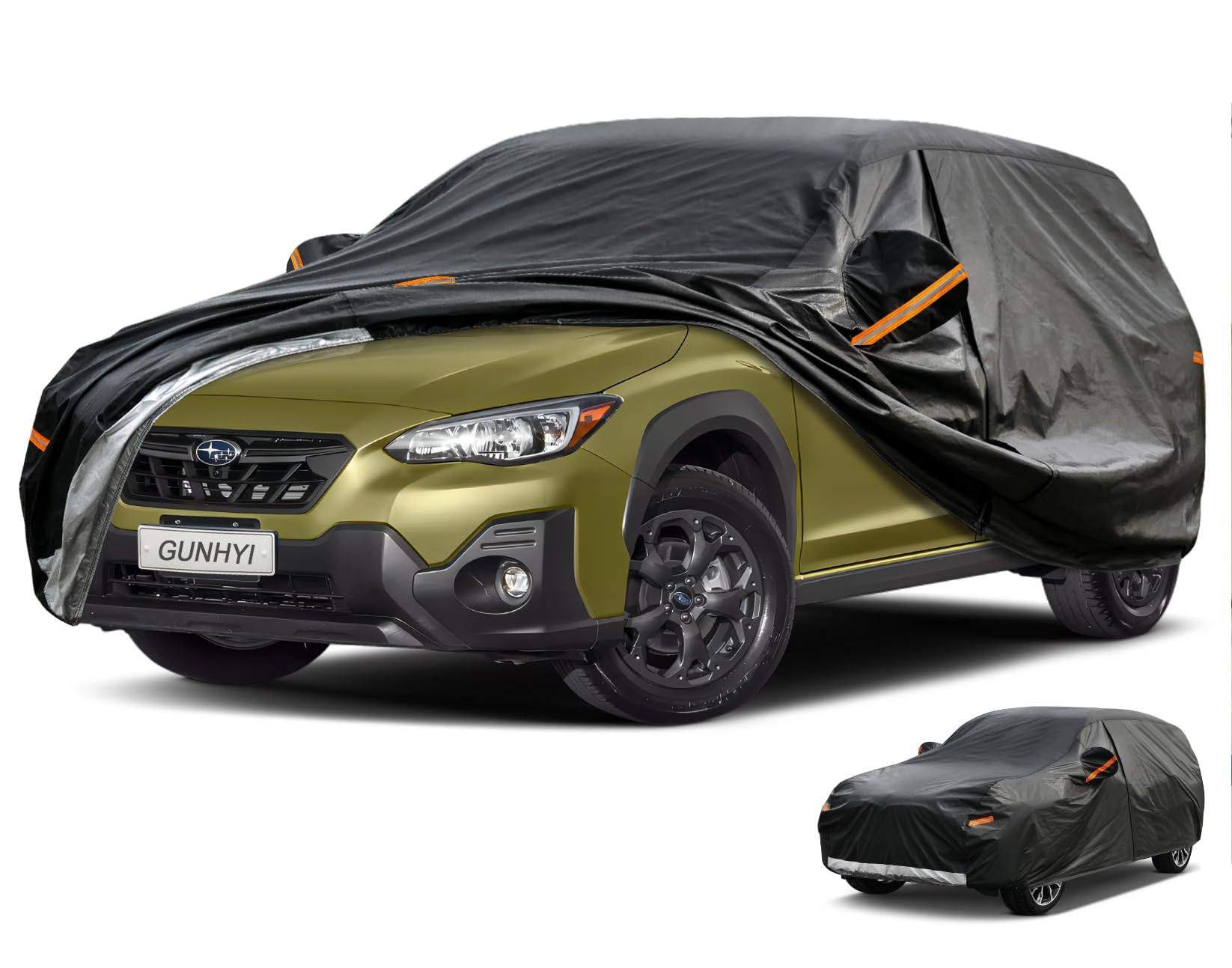 GUNHYI SUV Car Cover Waterproof All Weather for Automobiles, 7 Layers Heavy Duty Full Exterior Cover Universal Fit Subaru CrossT