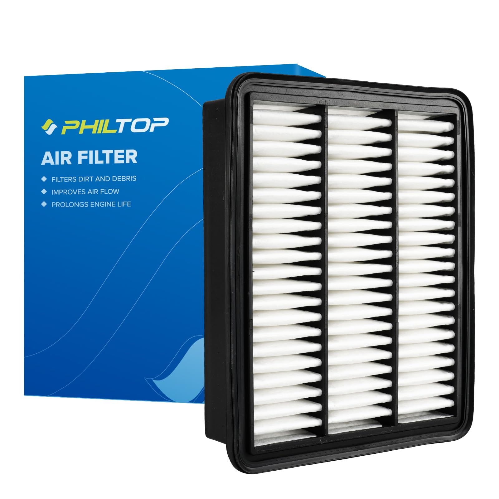 PHILTOP Engine Air Filter CA12167 Replacement for Mazda 6 2018-2021, CX-5 2019-2023, CX-9 2016-2023, Rigid Panel Air Filter
