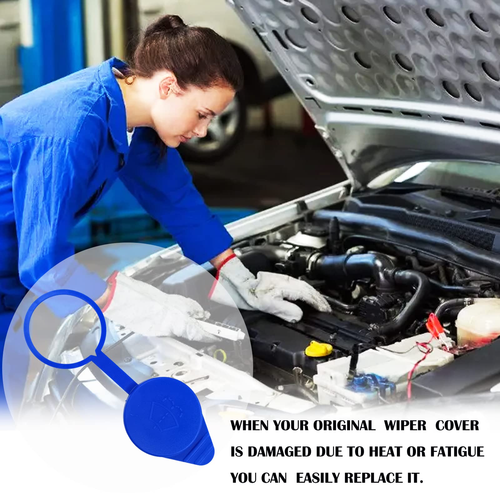 Windshield Washer Fluid Reservoir Cap - Kt1Z17632A, Cp9Z-17A605-A, Replacement For Ford Focus 2012-2018