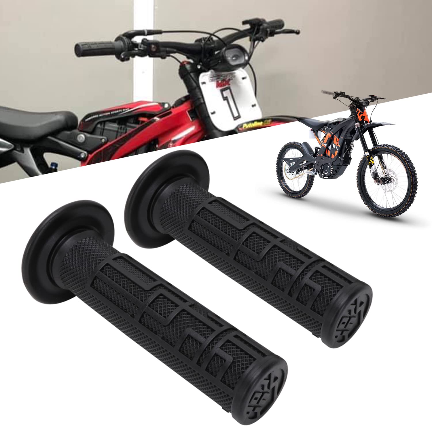 JFG Racing Sur Ron Handlebar Grips Dirt Bike Handle Bar Grips for Surron Light Bee X/S Segway X260/X160 Electric Bike EBike Blac