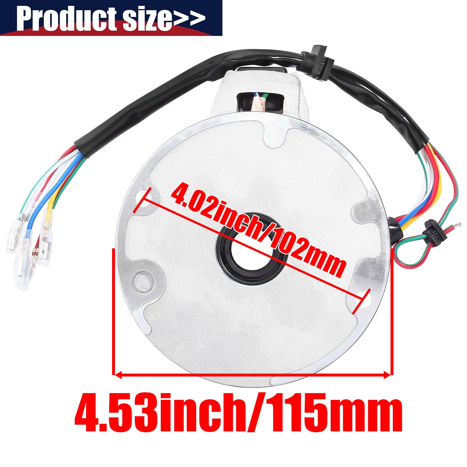 Qazaky 2 Coil Magneto Stator Plate Ignition Coil Compatible With 50Cc 70Cc 90Cc 110Cc 125Cc 140Cc Pickup Kick Start Pit Dirt Bike Atv Go Kart Quad Scooter Buggy Taotao Kazuma Baja Sdg Ssr 4 Wheeler