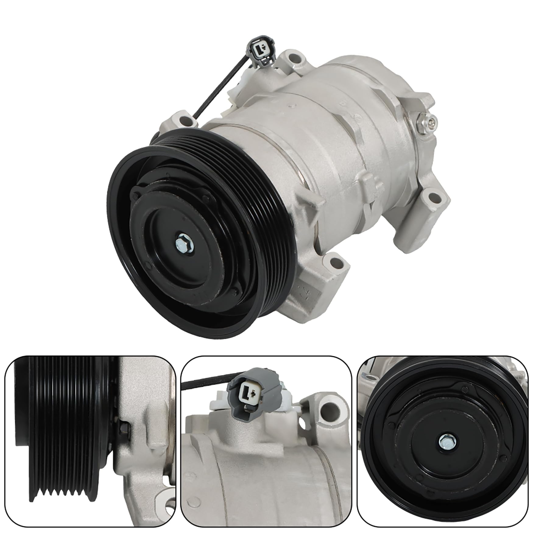 WFLNHB AC Compressor with Clutch 7 Grooves Replacement for Honda Accord 2.4L 2003-2007 CO 28003C 10345430 10349951