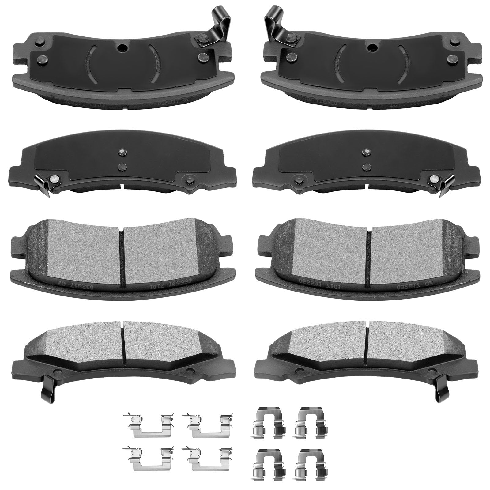 Automuto 8Pcs Front & Rear Ceramic Disc Brake Pads Set D698 D1159 For Buick Allure 2008-2009,For Buick Lacrosse 2008-2009,For Ch