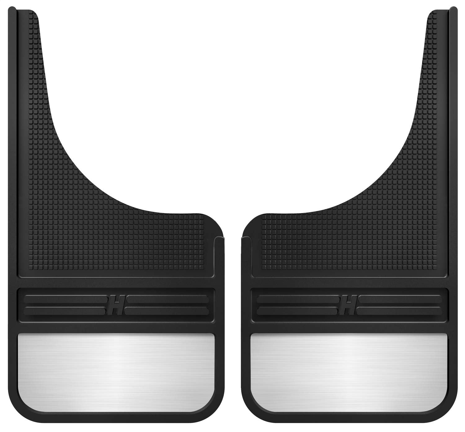 Husky Liners Universal Muddog Mud Flaps | Rubber Front Mud Flaps - 12 w/Weight - Black | 55001
