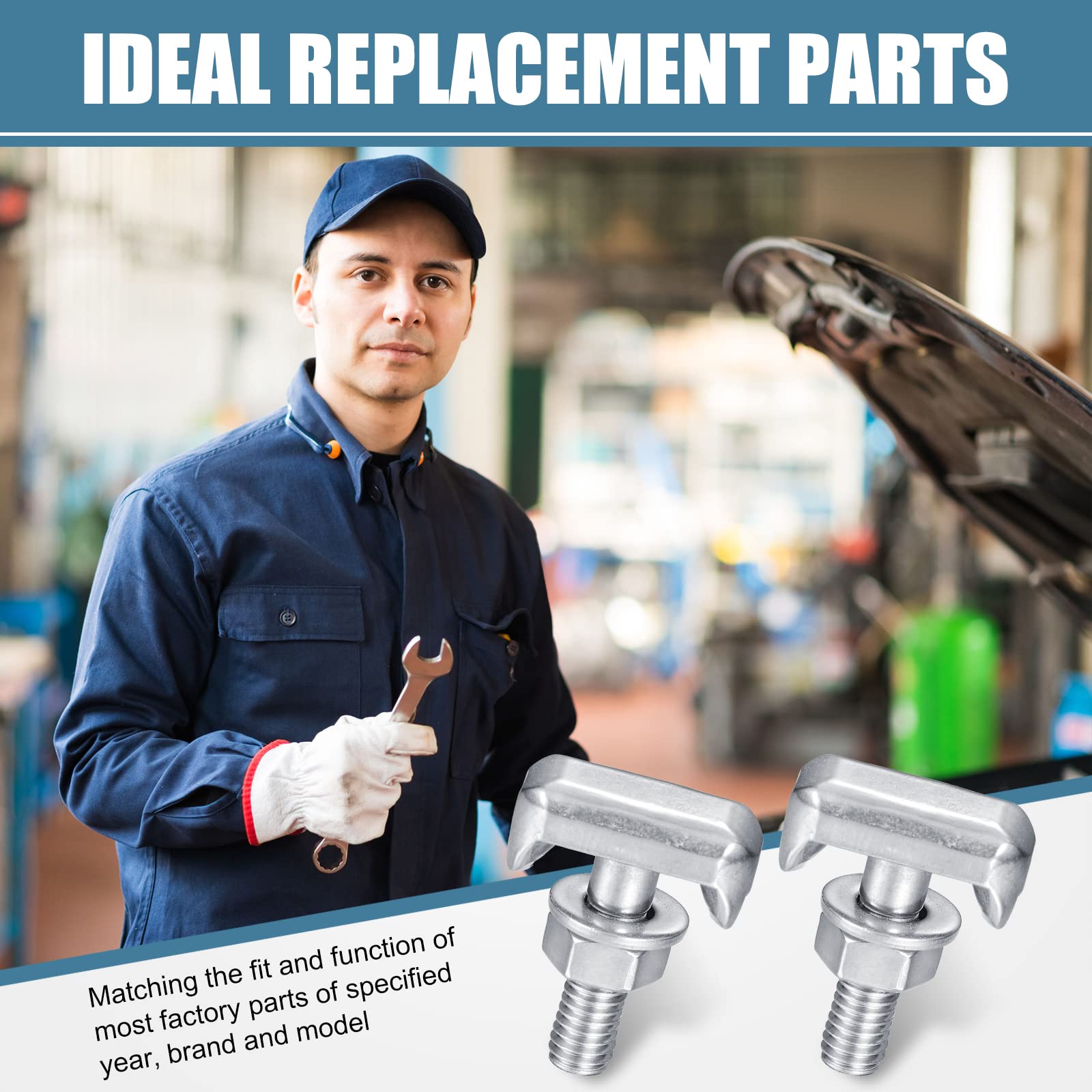 Tallew 8 Pcs Battery Terminal Bolt Kit Replacement Battery Terminal T Bolt Battery Terminal Nuts Car Battery Cable Extender T Bolt Compatible With 64740 Gm 19116852, Vw 6X0-915-138, Bmw 61128373946