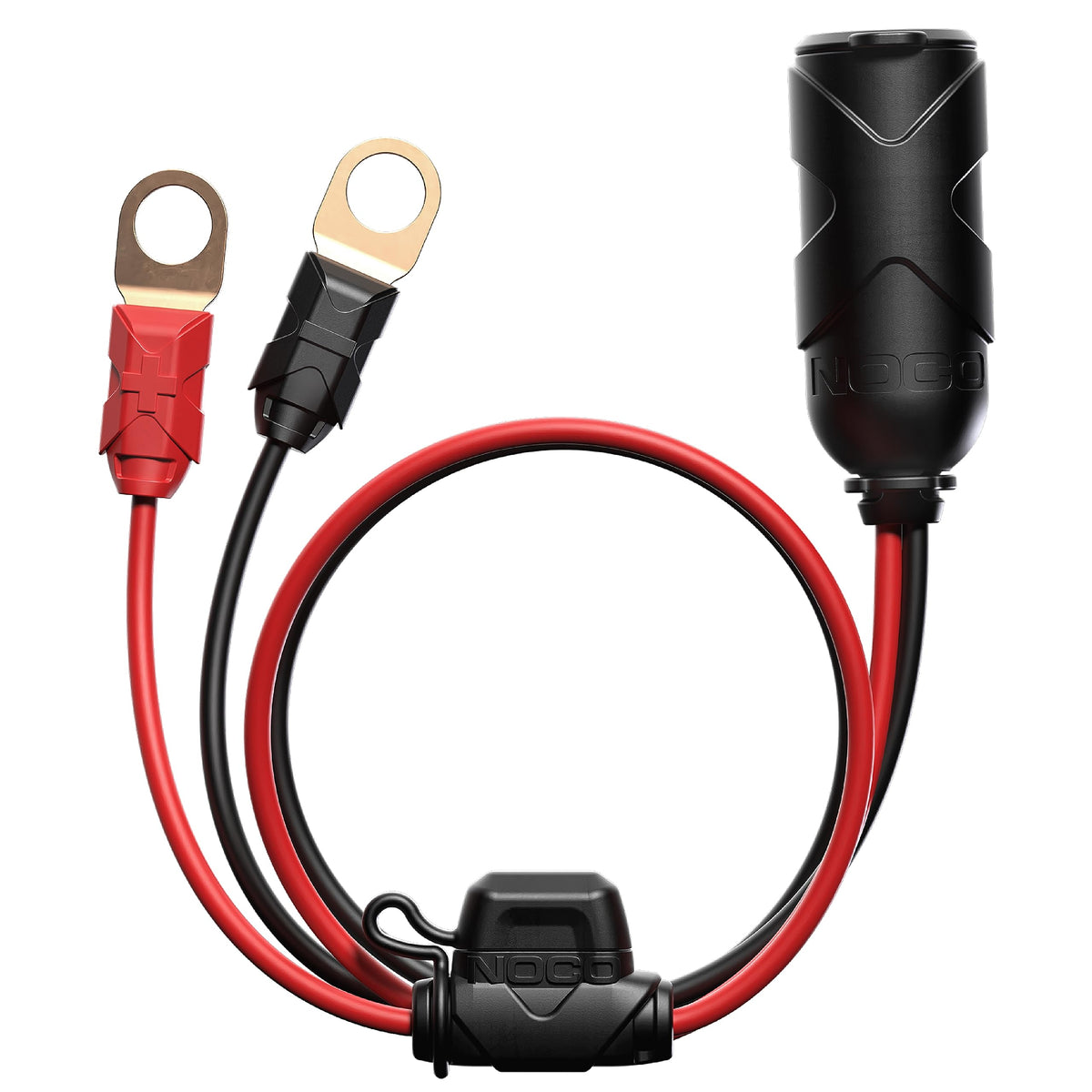 Noco Gc018 15A 14Awg 12V Adapter, Heavy-Duty Cigarette Lighter Plug, And Female Socket With Eyelet Terminals