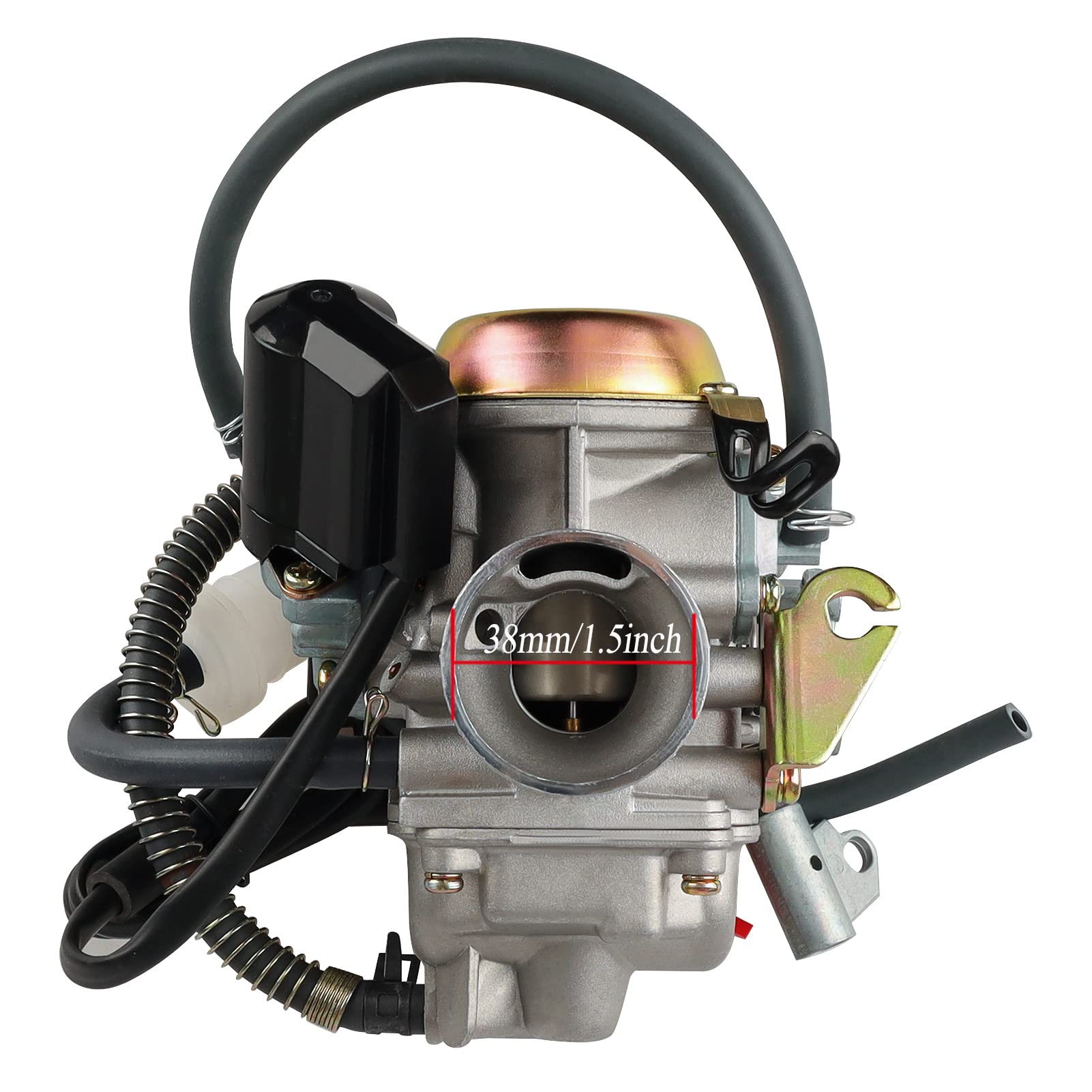 150Cc Gy6 Carburetor For 4 Stroke Engines 125Cc 150Cc 152Qmj 157Qmi Pd24J 24Mm For Motorcycle Scooter Atv Go Kart With Electric Choke Intake Manifold