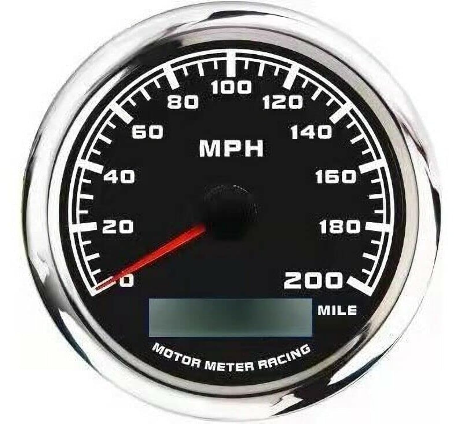 Motor Meter Racing W Pro 85Mm 3-3/8'' Gps Speedometer Digital Odometer 200 Mph Waterproof Black Dial White Led For Car Truck Mar