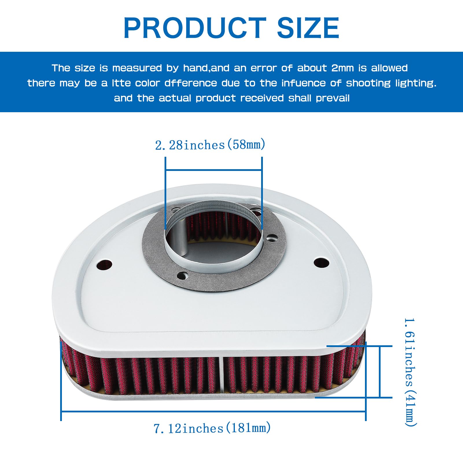 LOCOPOW 29461-99 HD-1499 Air Filter for Harley Davidson Dyna Road King Electra Glide Ultra Classic Fat Boy Heritage Softail Delu