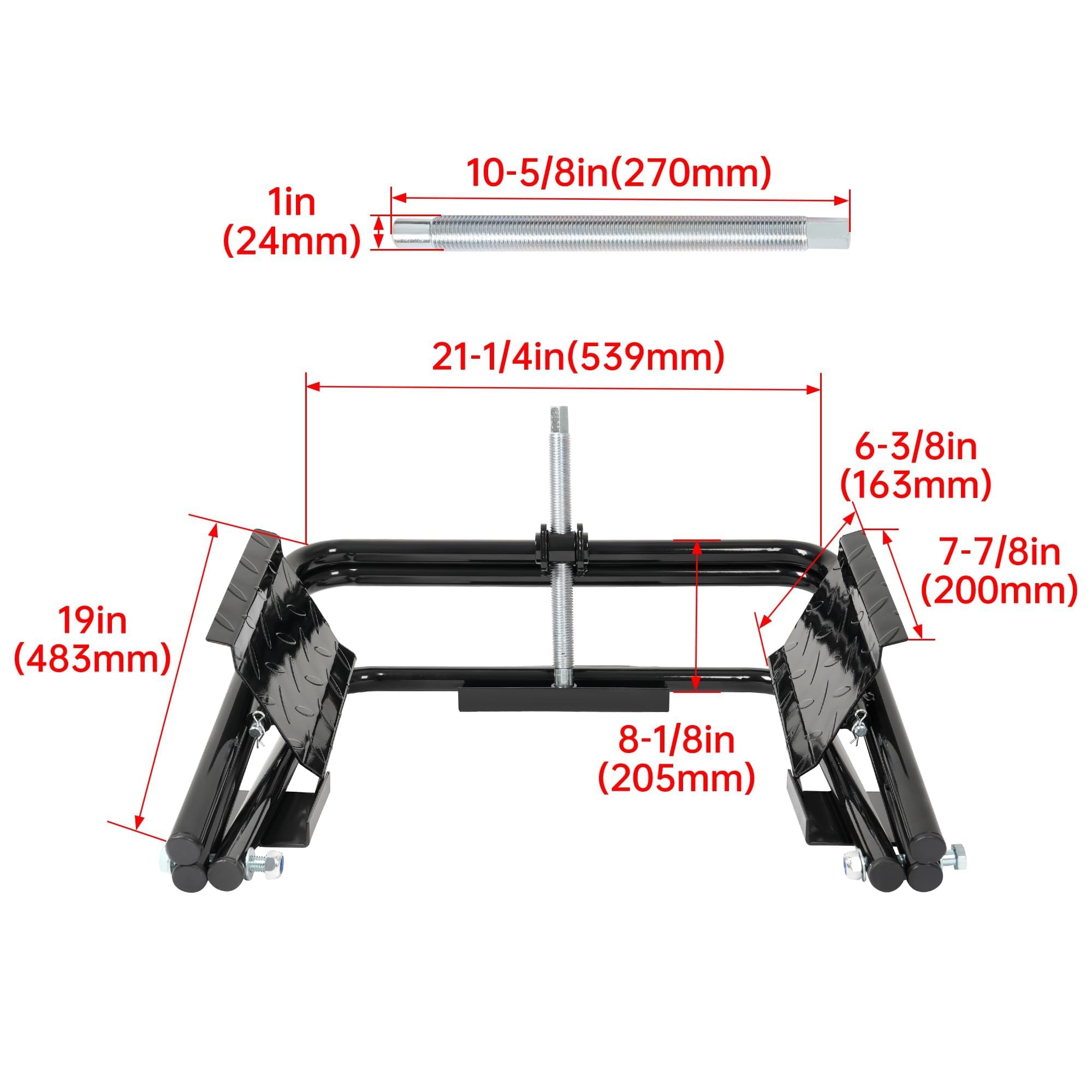 KUAFU Light Trailer Tire Leveler with Ratchet Wrench Compatible with Light RV Trailers Camper Van Truck Fits Most Trailers with