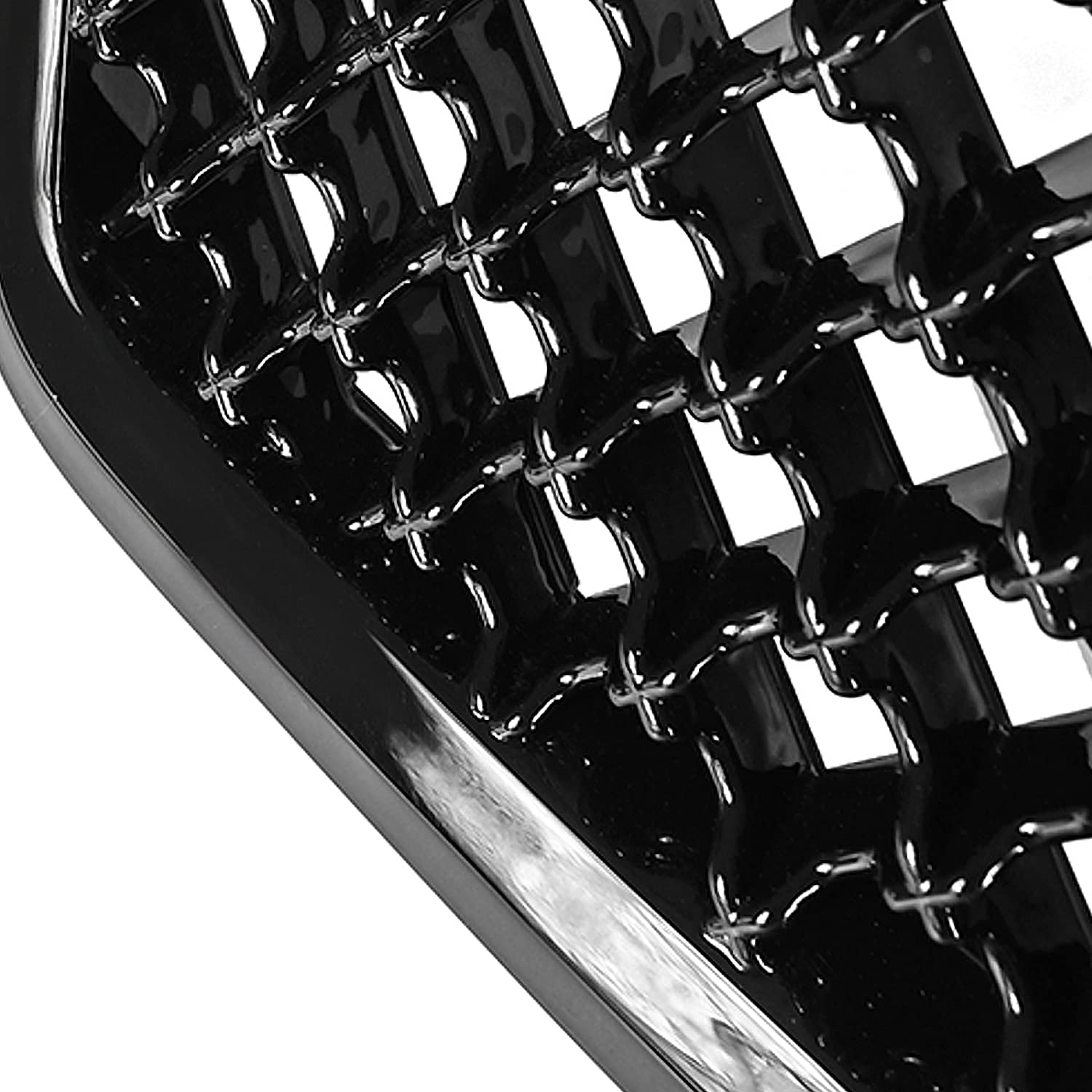 Spec-D Tuning Front Mesh Grill Hood Grille Glossy Black Compatible with 2003-2007 Cadillac Cts/Cts V 2003-2007