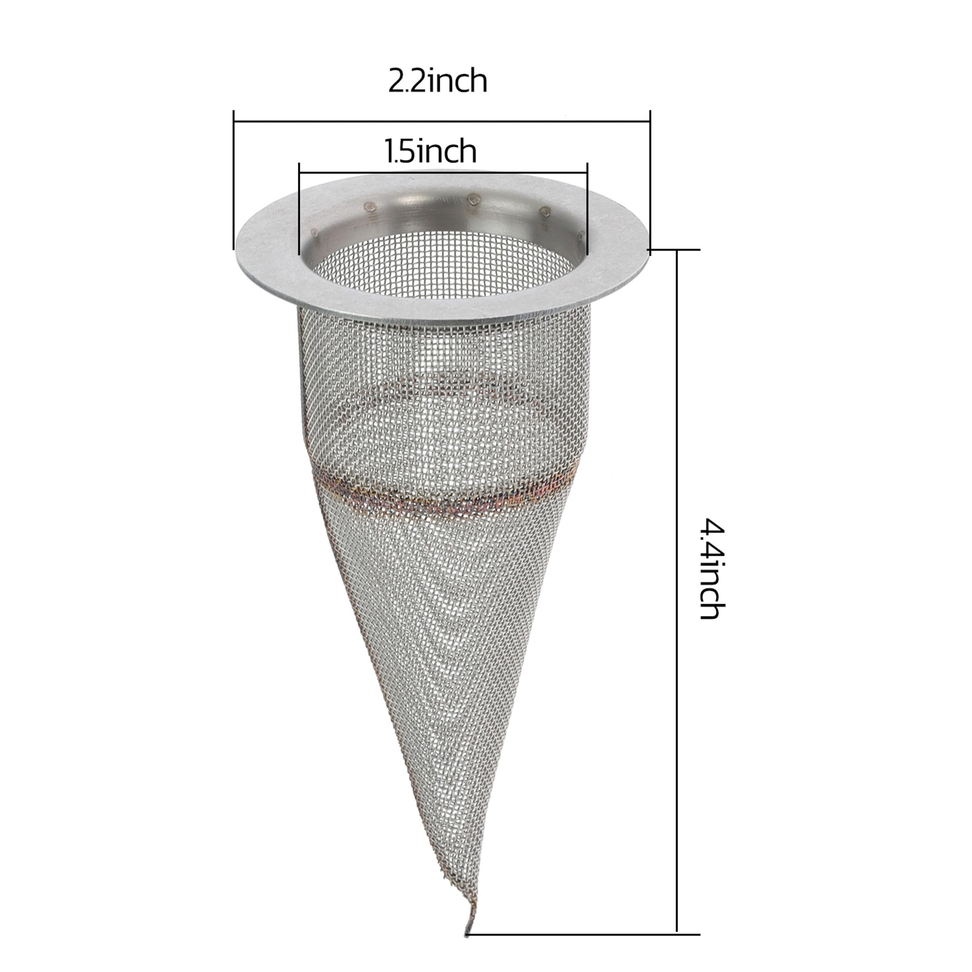 LiiQuu 1.5 Exhaust Conical Stub Spark Arrestor for Honda, Yamaha, Kawasaki - Pack of 1