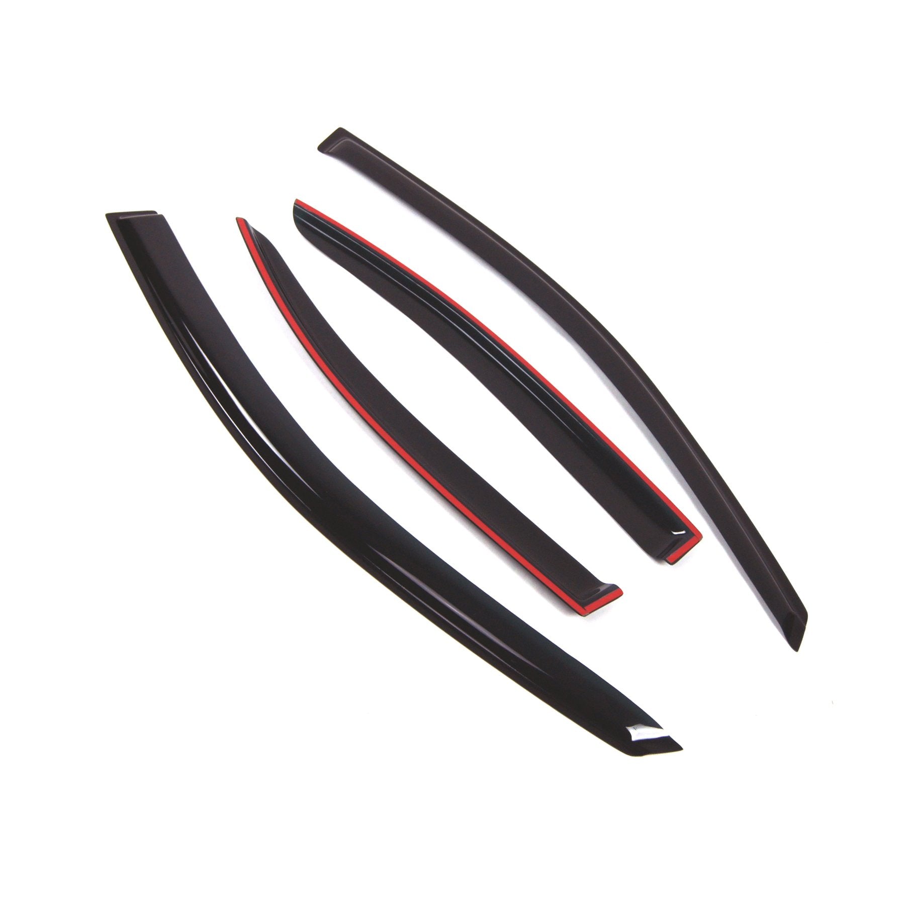 Tuningpros Window Visor Compatible With 2006-2013 Lexus Is250 Is350, Dgwv2-482 Outside Mount Deflector Rain Guard Dark Smoke, 4