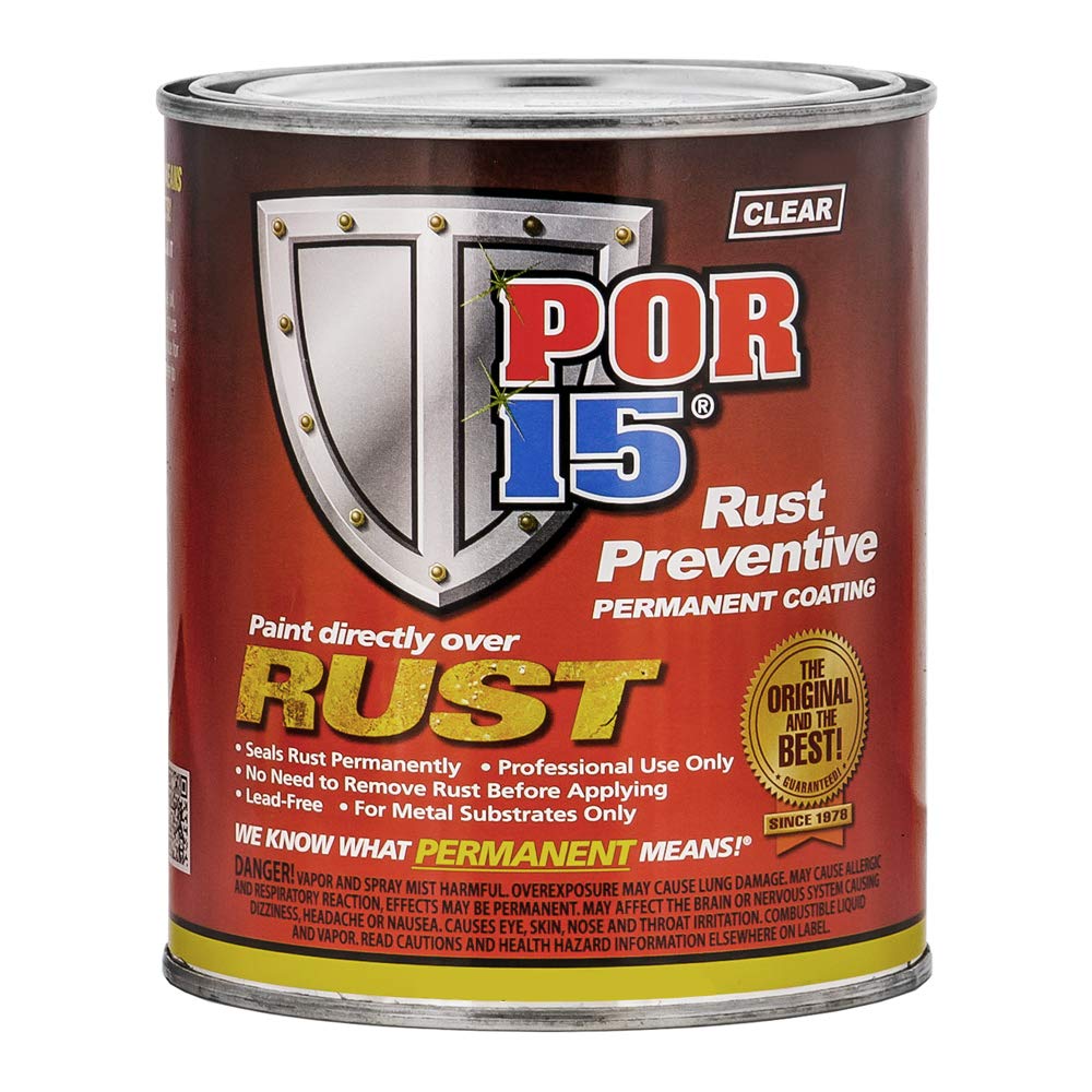 Por-15 Rust Preventive Coating, Stop Rust And Corrosion Permanently, Anti-Rust, Non-Porous Protective Barrier, 16 Fluid Ounces, Clear