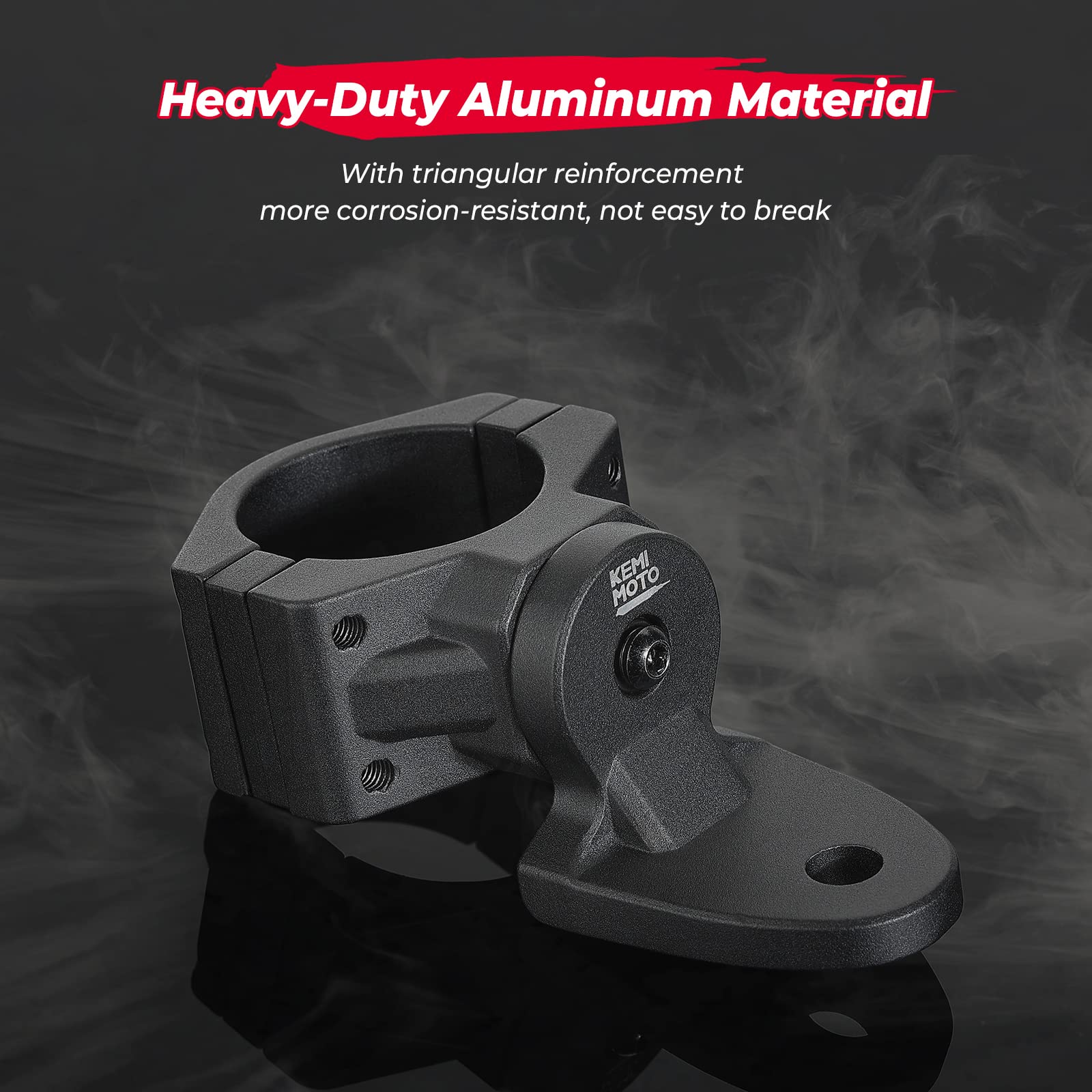 Kemimoto Utv Whip Mount Flag Whip Light Mount 2Pcs, Heavy Duty Adjustable For 1.75-2 Inch Roll Bar Cage, Compatible With Rzr 900