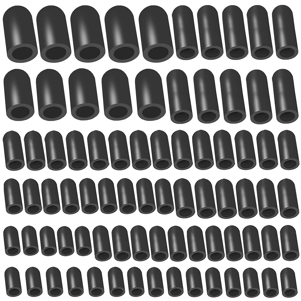 Vacuum Hose Caps, 80 Pcs Vacuum Cap Assortment, Automotive Carb Line For Carburetor Vacuum Plugs, Intake Manifold Vacuum Fitting
