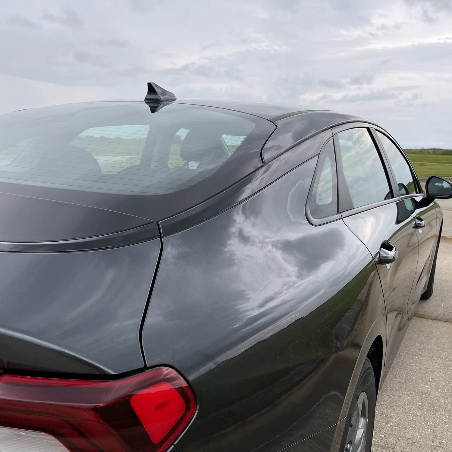 Slickmod Chrome Delete Blackout Vinyl Overlay For 2021-2022 Kia K5 Window Trim (Gloss Black)