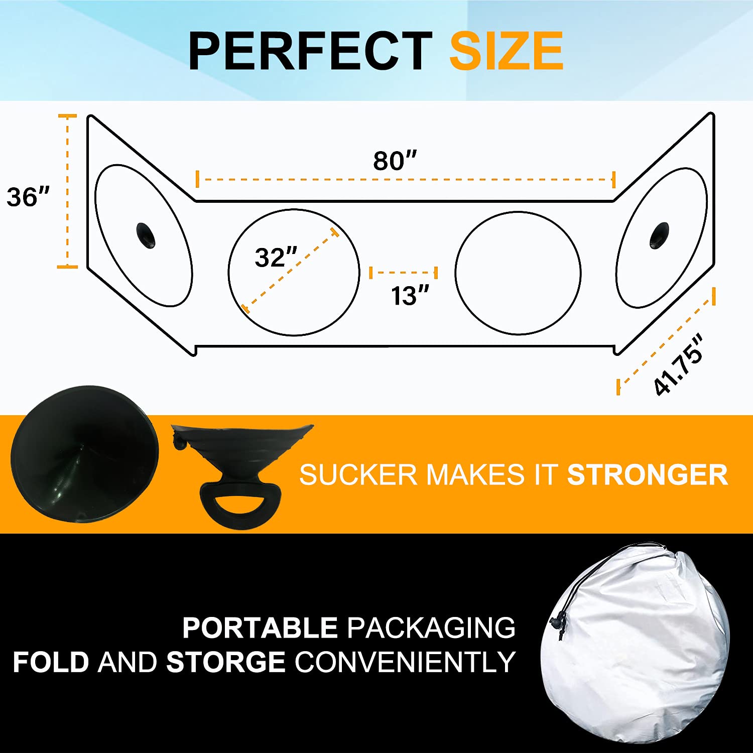 Semi-Truck Sun Shade For Windshield And Side Window | Sunshade Maximum Coverage Windshields For Truck - Block Uv Sun Heat Rays -