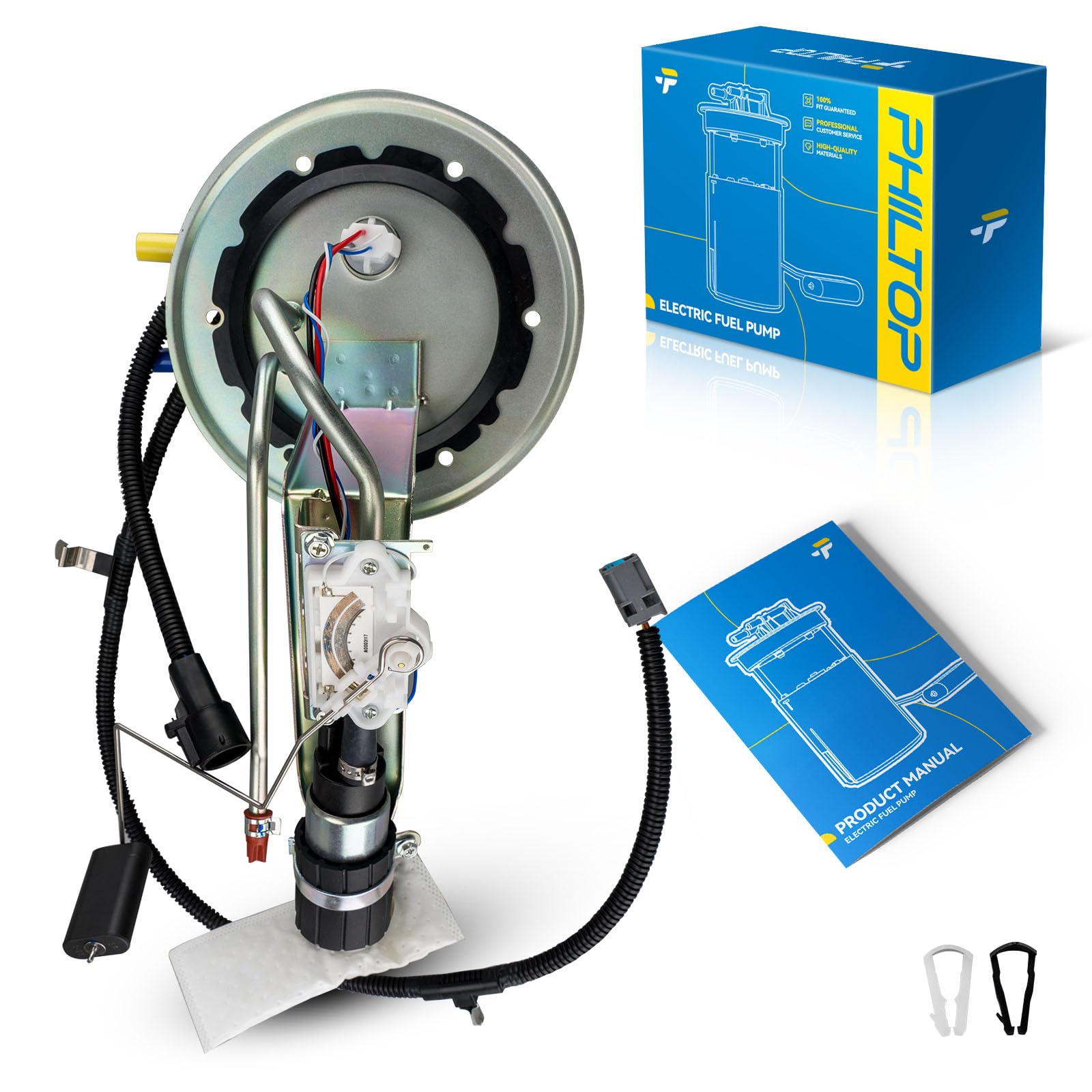 Electric Fuel Pump Assembly SP2382H by PHILTOP Fit for 2001-2002 Crown Victoria, Town Car, Grand Marquis 4.6L V8, Replaces HP100