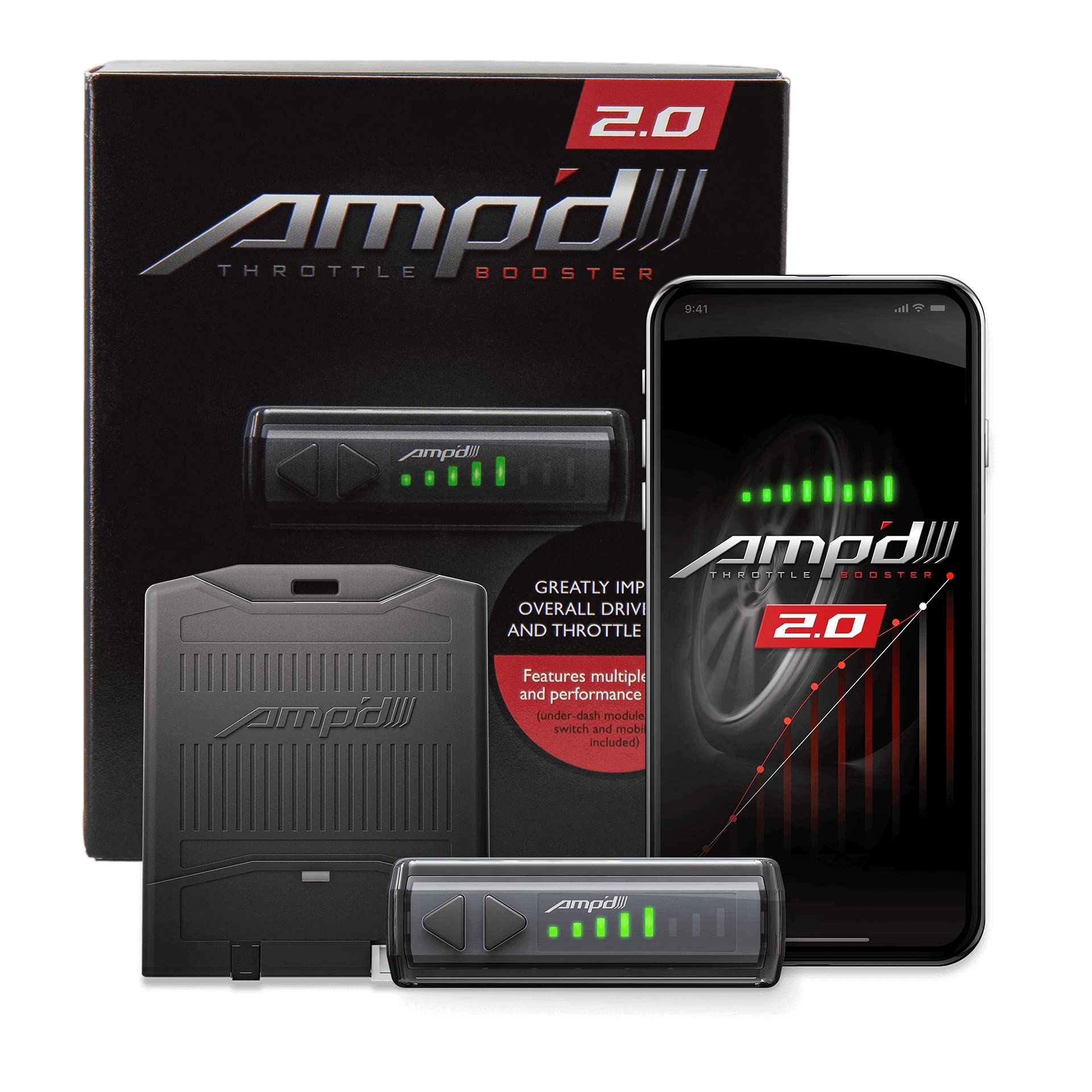 Amp'D 28867-2 2.0 Throttle Booster W/Bluetooth Switch