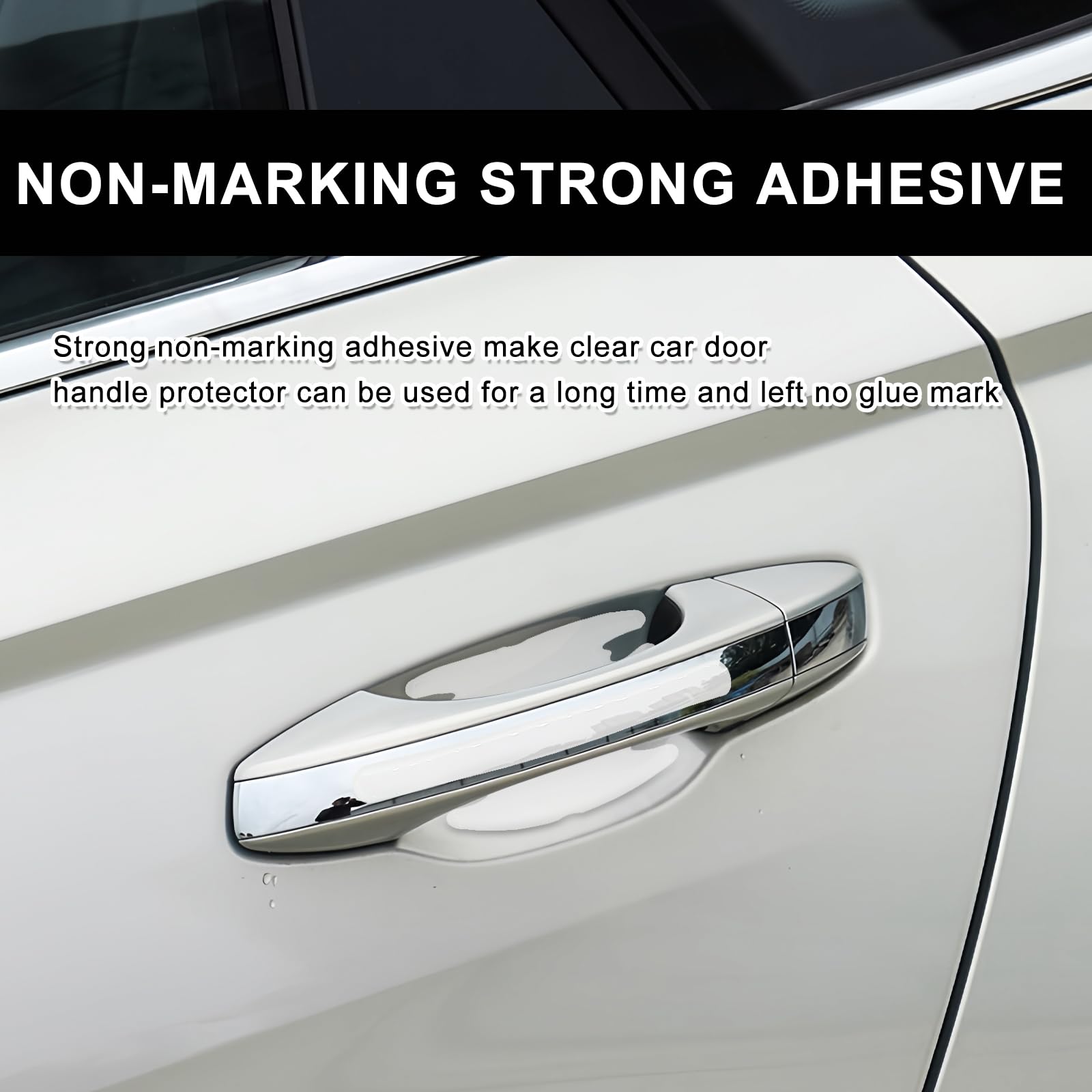 Zokyuys 8Pcs Waterproof Car Door Handle And Rear View Mirror Scratch Protector Sticker, Transparency Anti-Scratches Cup Protecto