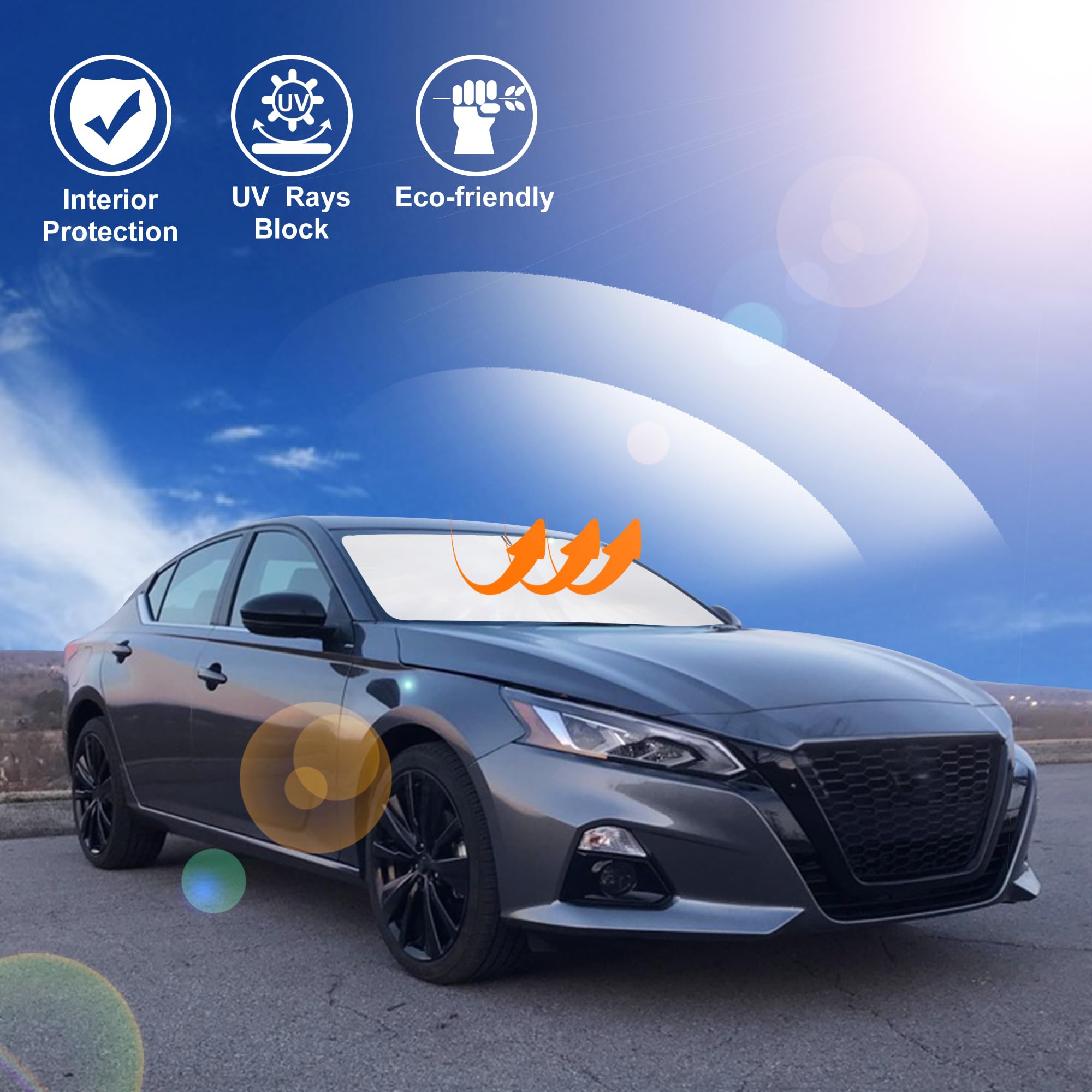 Windshield Sun Shade Fit For Nissan Altima 2019 2020 2021 2022 2023 2024 2025 Accessories Front Window Sunshade Protect Car From