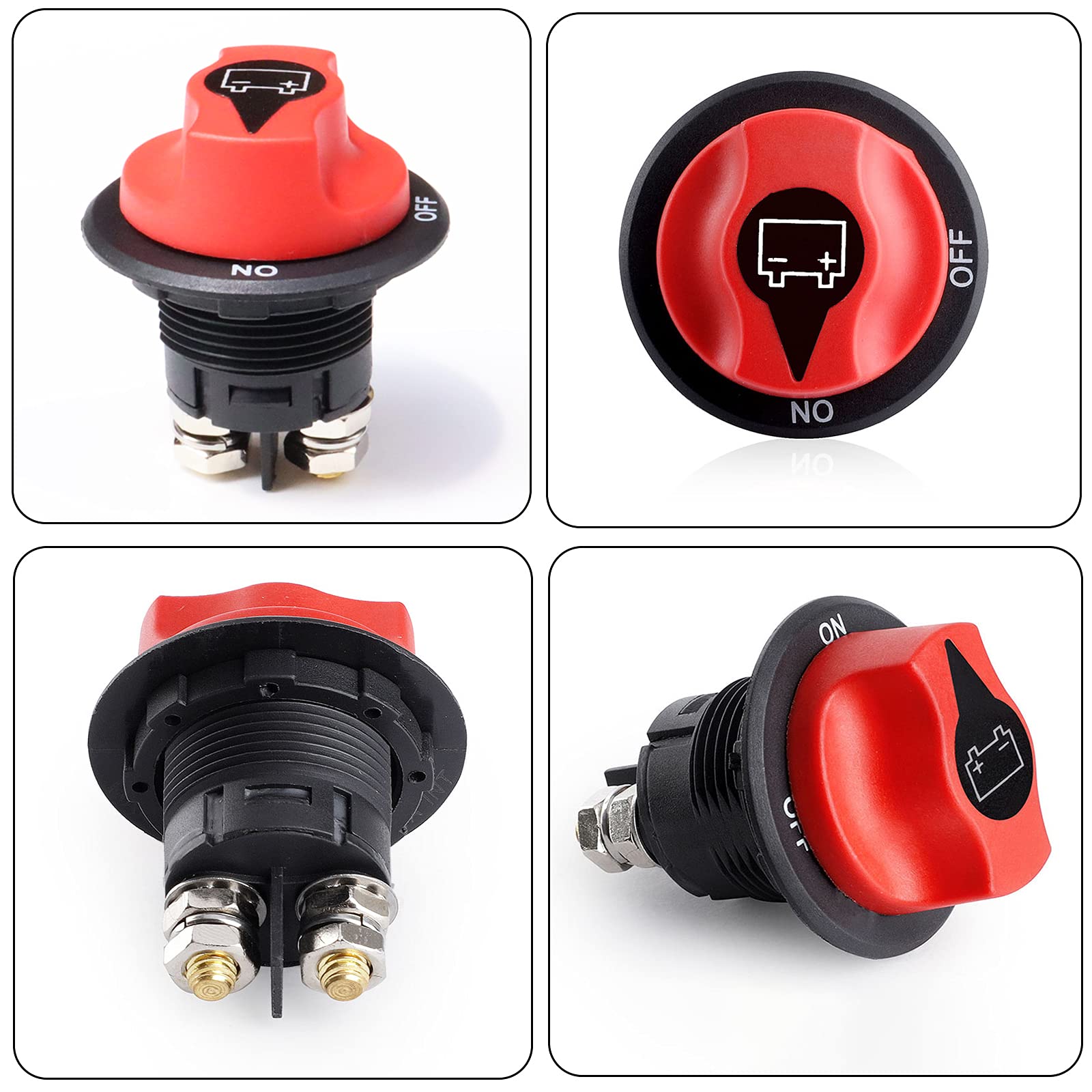 Battery Disconnect Switch 12-48 V Battery Master Cut Shut Off Isolator Switch Max. 32V DC 100A Cont 150A INT ON-Off Power Batter