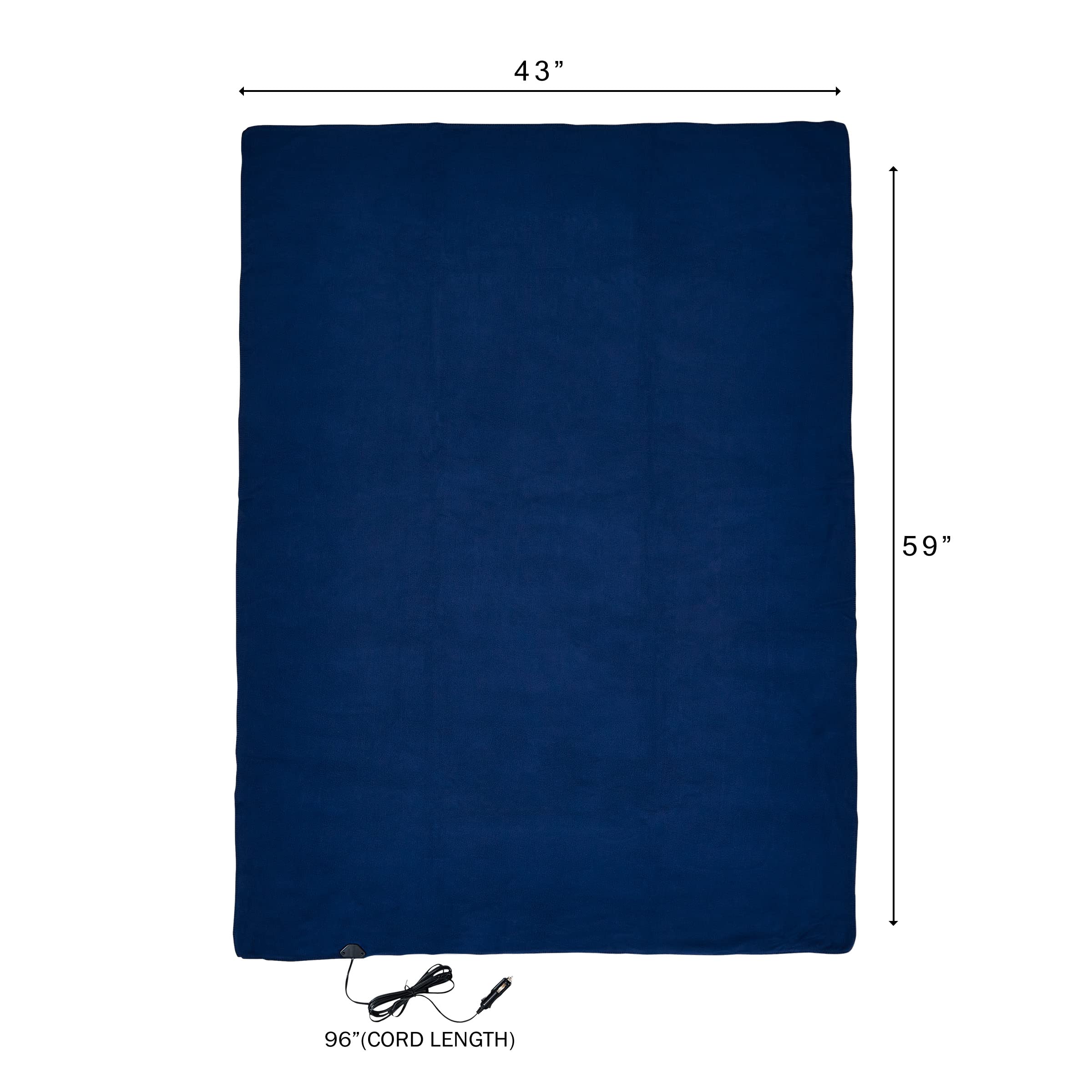 Heated Car Blanket - 12-Volt Electric Blanket For Car, Truck, Suv, Or Rv - Portable Heated Throw For Car Or Camping Essentials B