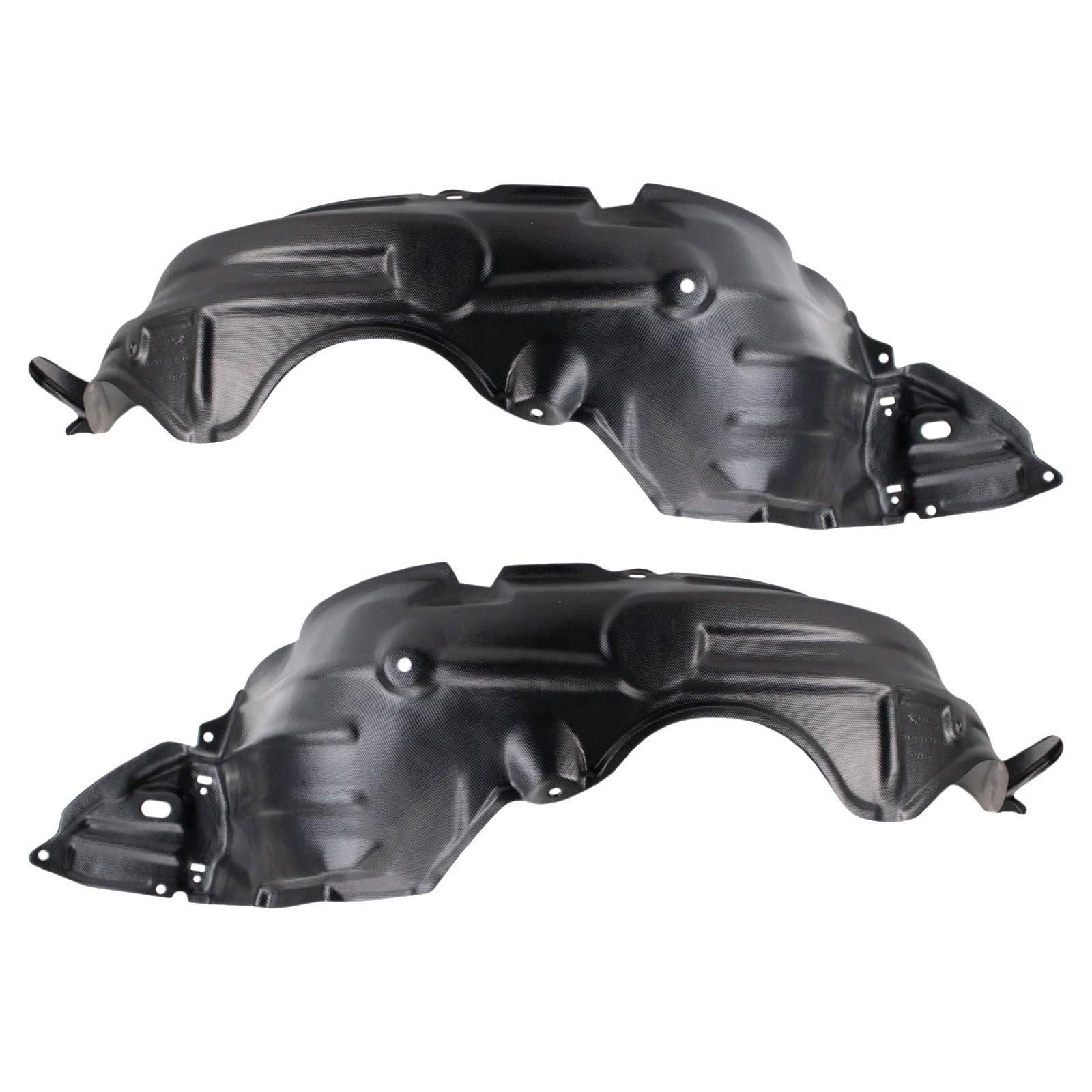 Trq Inner Fender Liner Set Compatible With 2007-2011 Toyota Yaris To1250119 To1251120