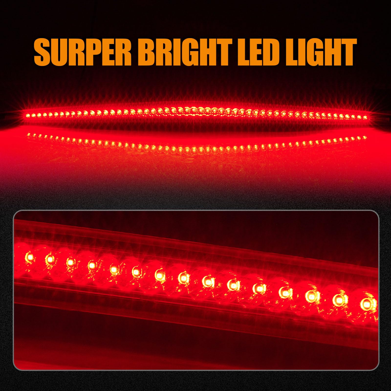 Cxdar Third 3Rd Brake Light Led For 2006-2011 Cadillac Dts, High Mount Rear Brake Lights Assembly For 06-11 Cadillac Dts, Waterp